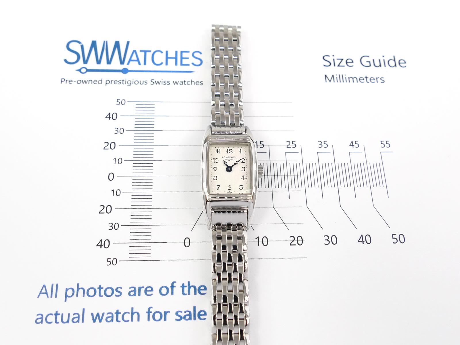 Longines BelleArti L2.195.4.73.6 case size 16 x 31mm