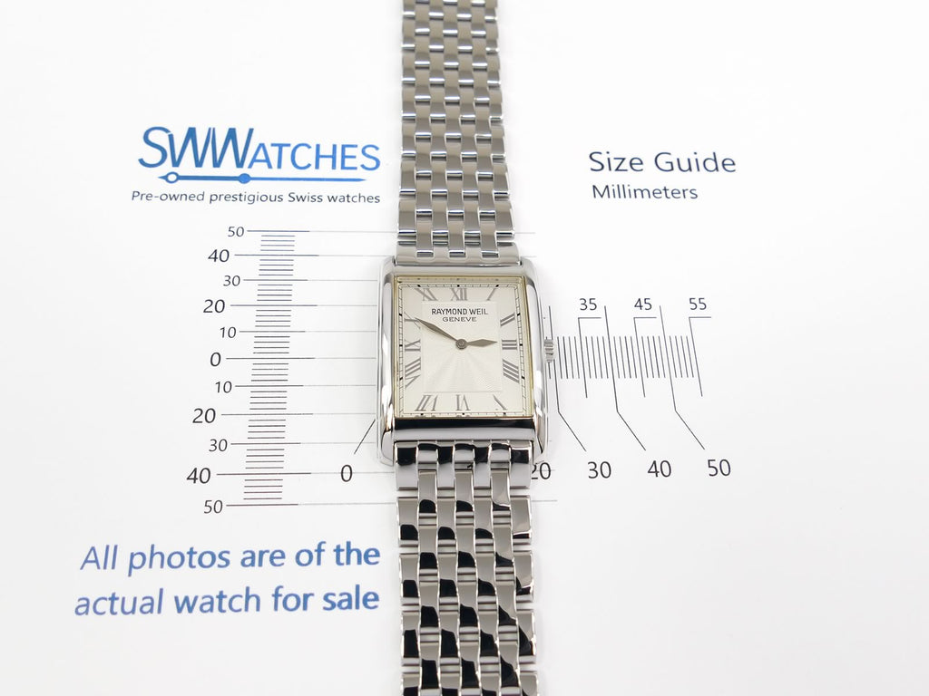 Raymond Weil Don Giovanni 9973/1 Case size 28 x 38mm