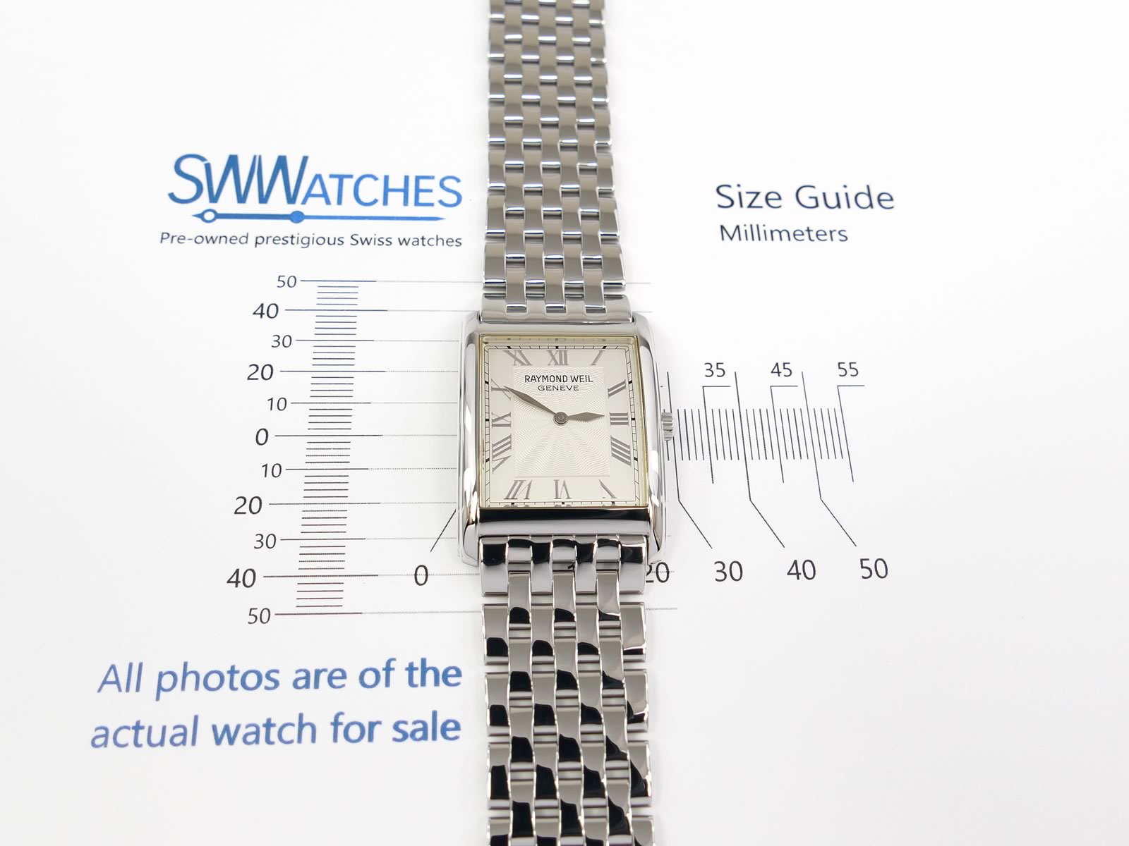 Raymond Weil Don Giovanni 9973/1 Case size 28 x 38mm