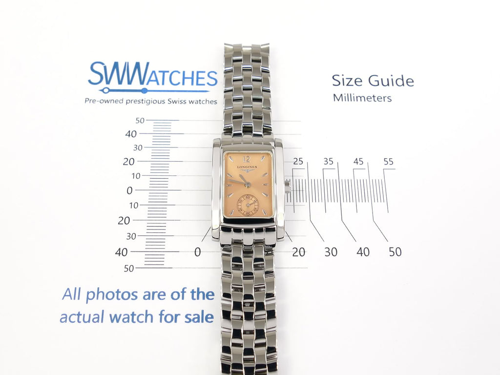 Longines DolceVita L5.502.4.96.6 case size 22 x 34mm
