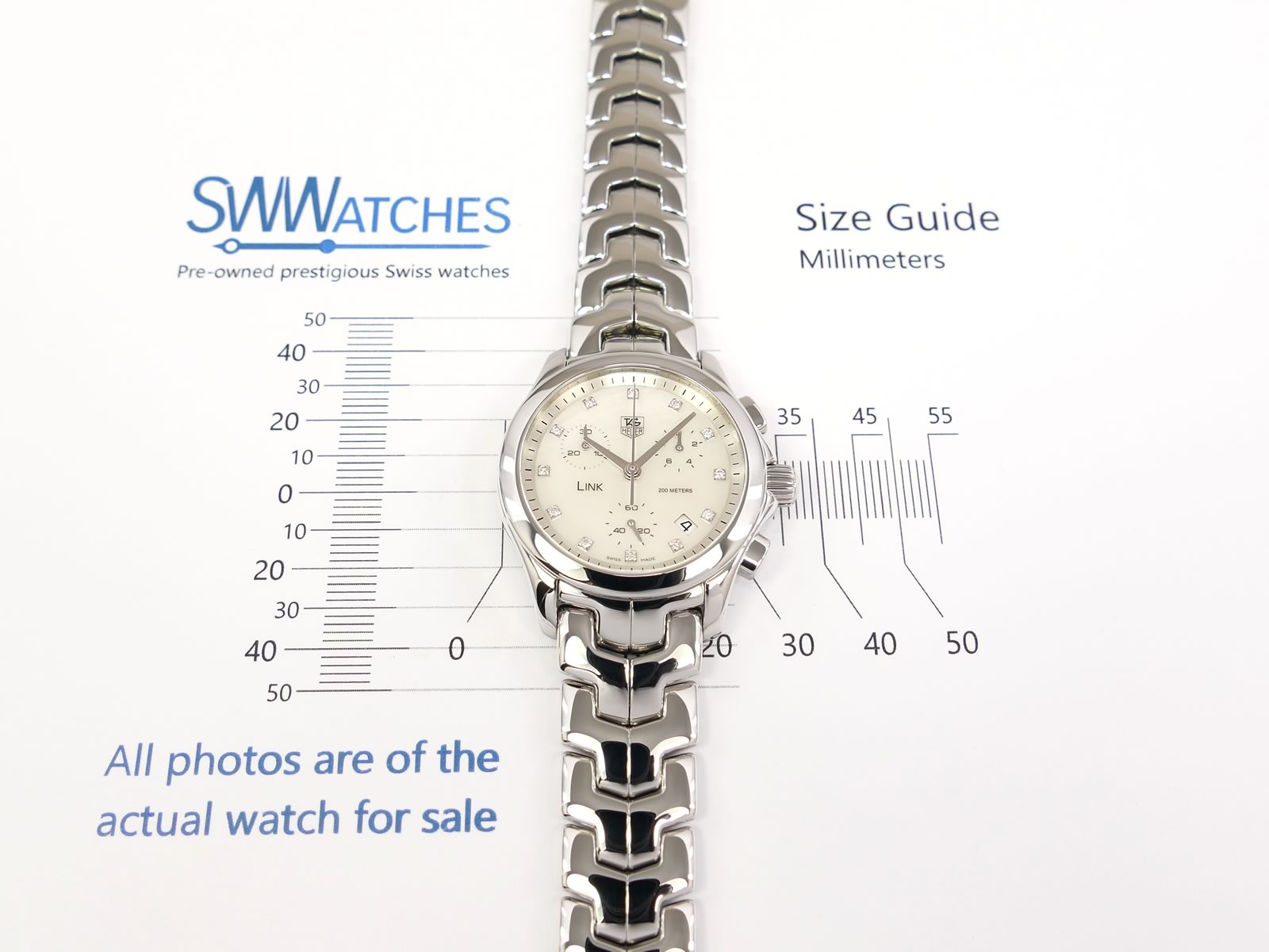TAG Heuer Link Lady 33mm case size CJF1312.BA0580
