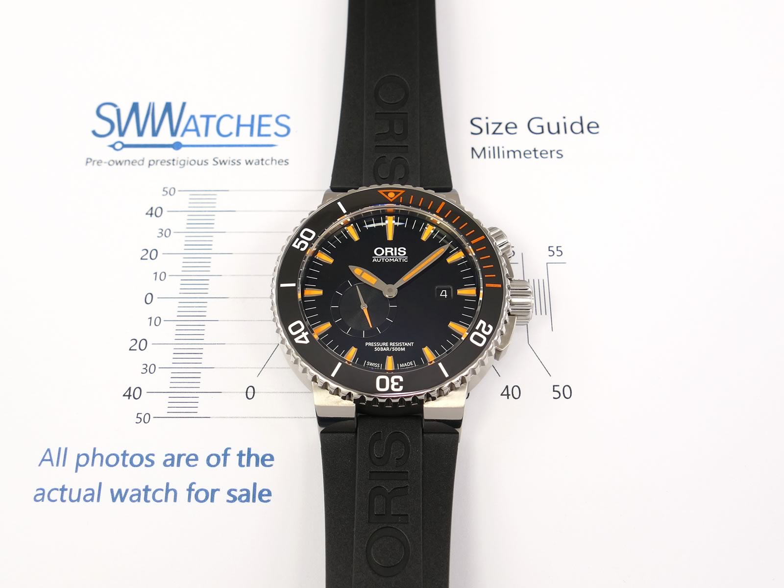 Oris Aquis Carlos Coste IV 01 743 7709 7184 case size 46mm