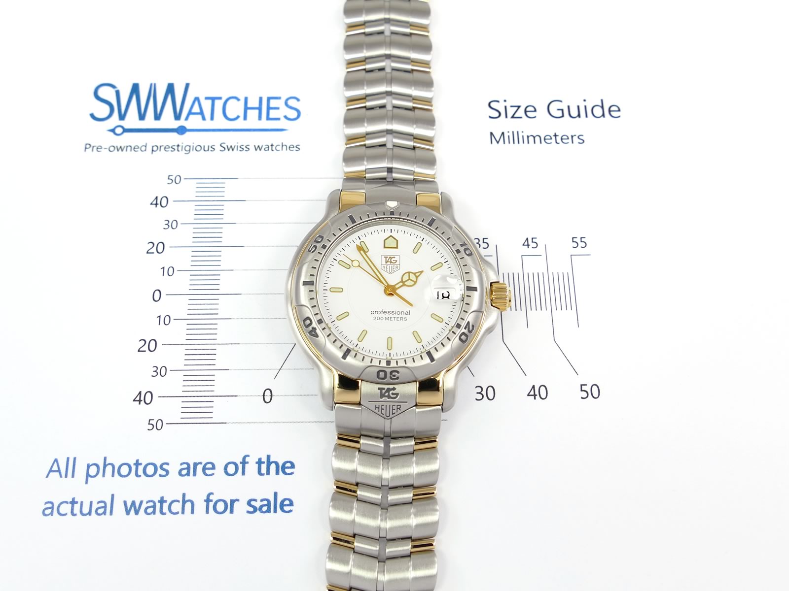 TAG Heuer 6000 WH1151 case size 38mm