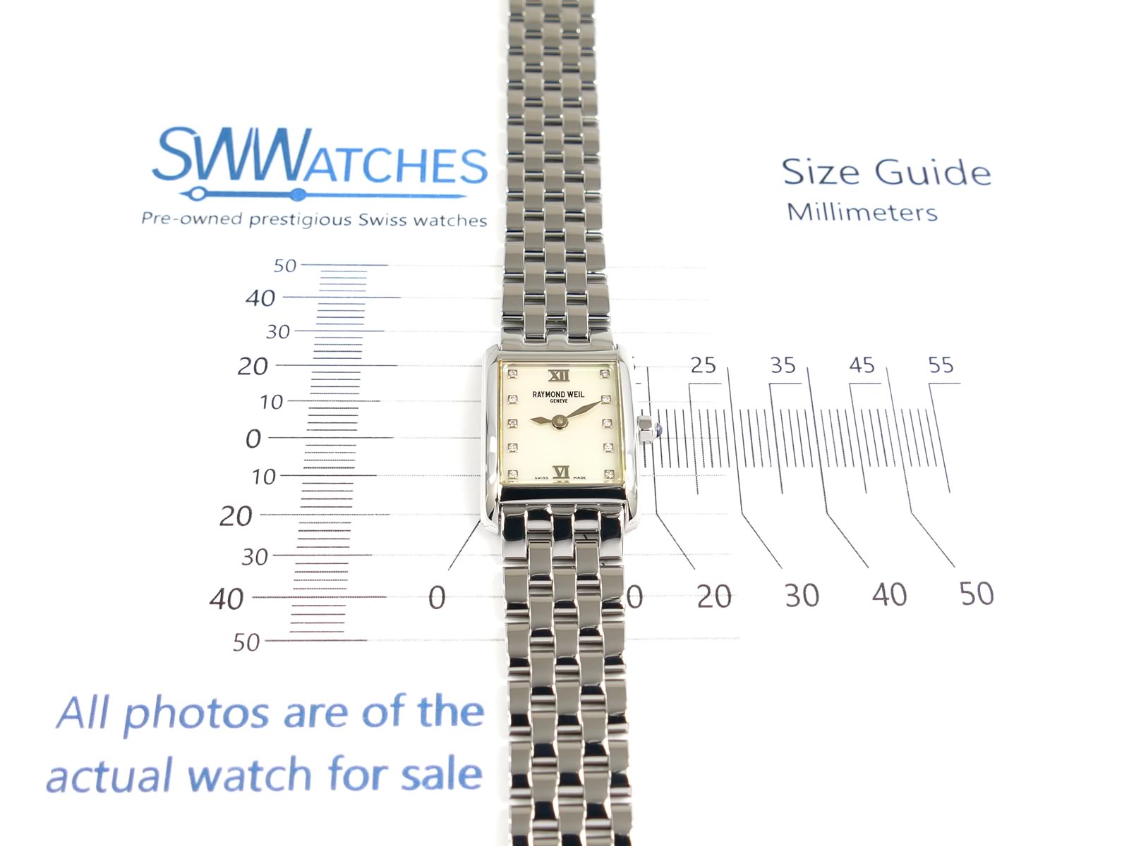 Raymond Weil Don Giovanni 5875-ST-00985 case size 18 x 25mm