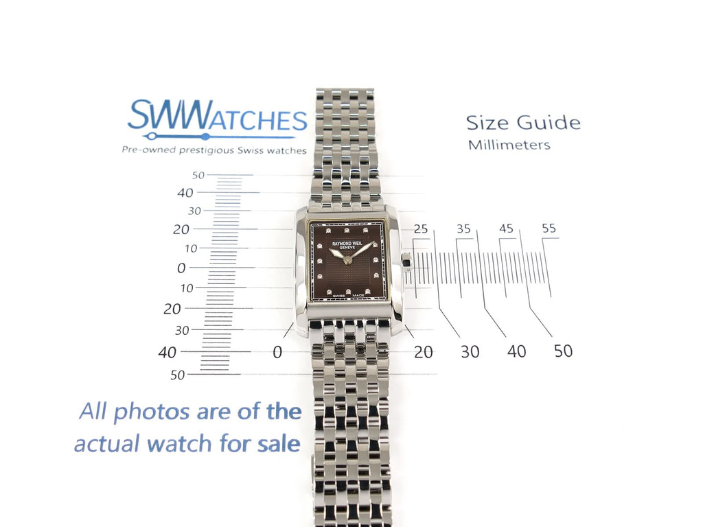 Raymond Weil Don Giovanni 5975-ST-70081 case size 23 x 30mm