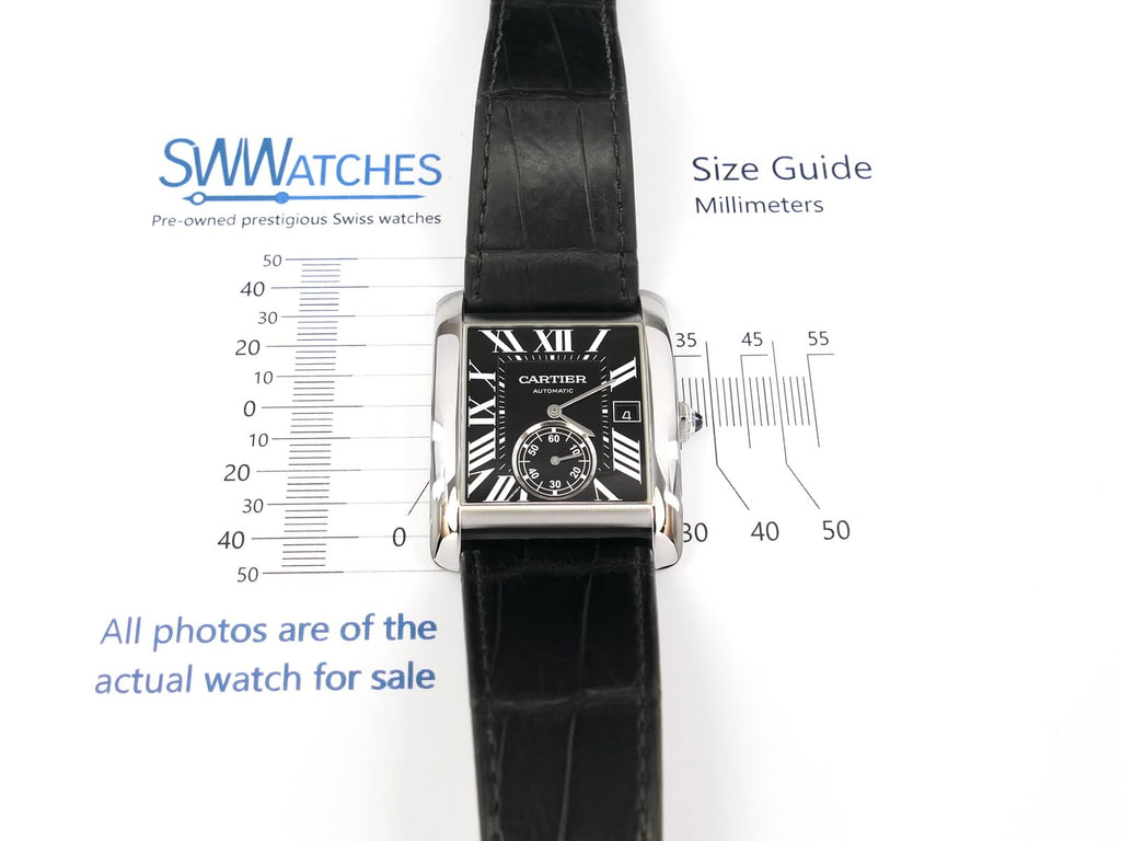 Cartier Tank MC 3589 case size 34 x 44mm