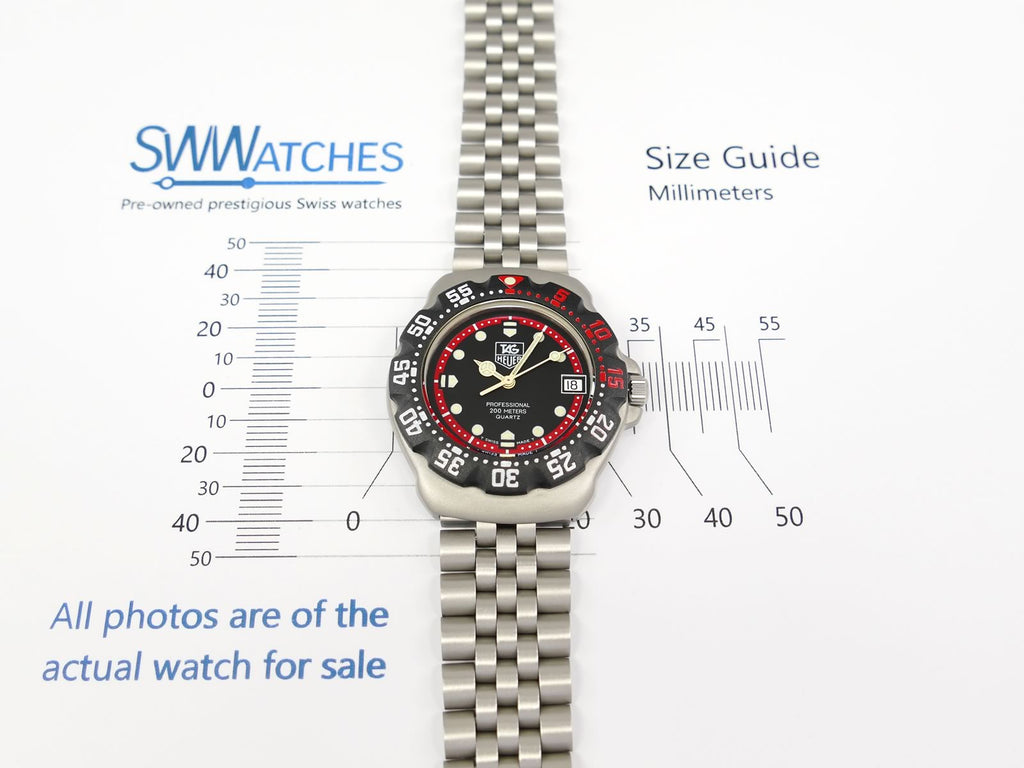 TAG Heuer Formula 1 Black Dial WA1214 Mid size Retro F1 – SWWatches