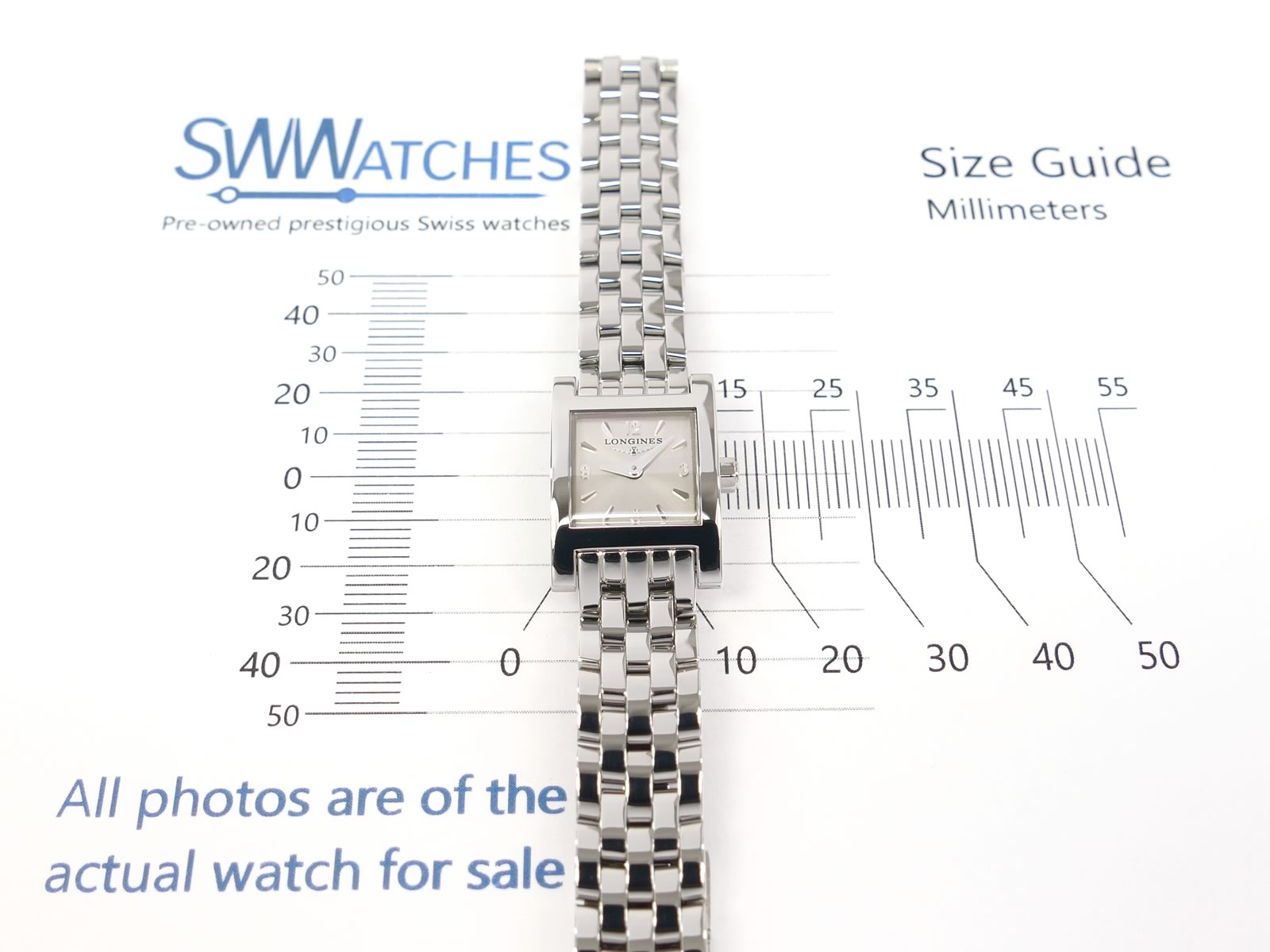 Longines DolceVita Grey Square Dial Small Ladies 16 x 22mm case size