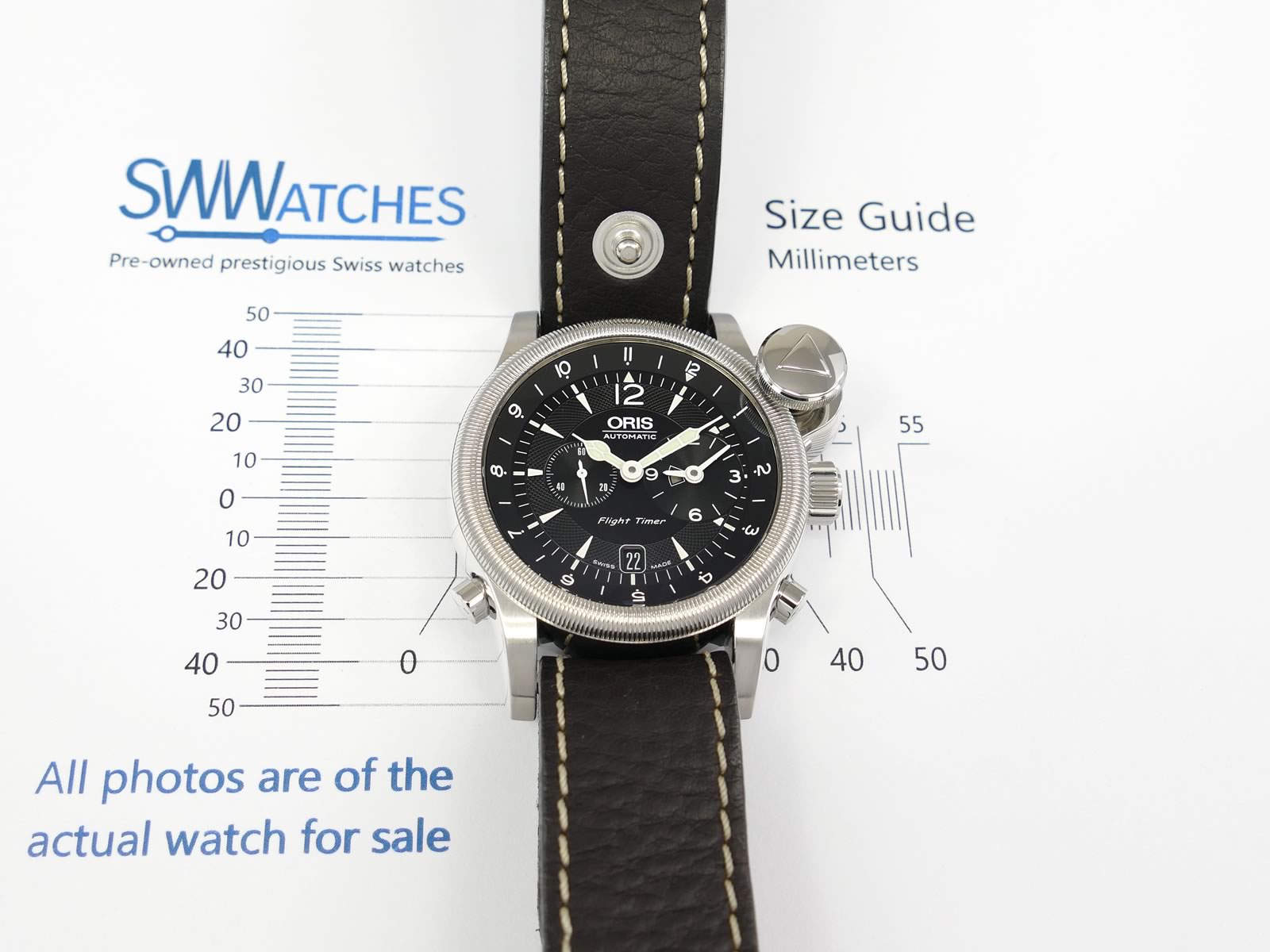 Oris Flight Timer 1945 case size 42mm