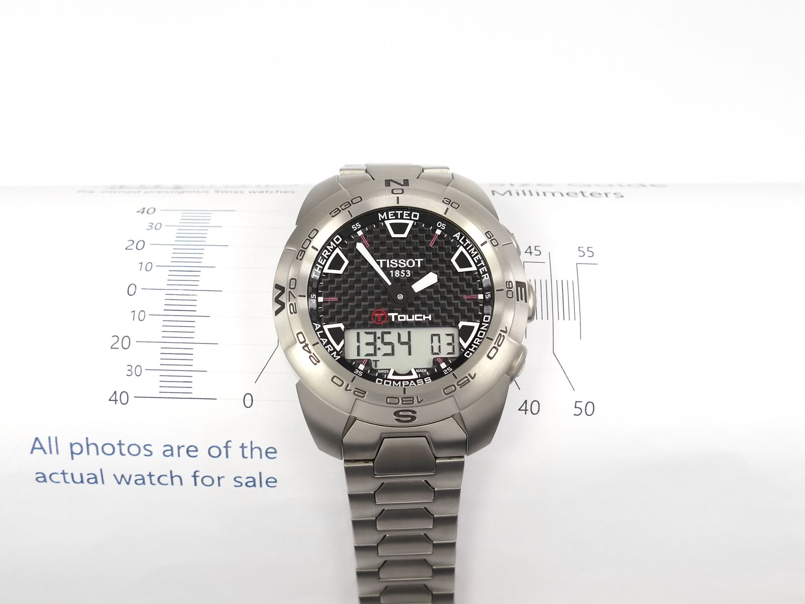 Tissot T-Touch Expert 43mm case size T013420A