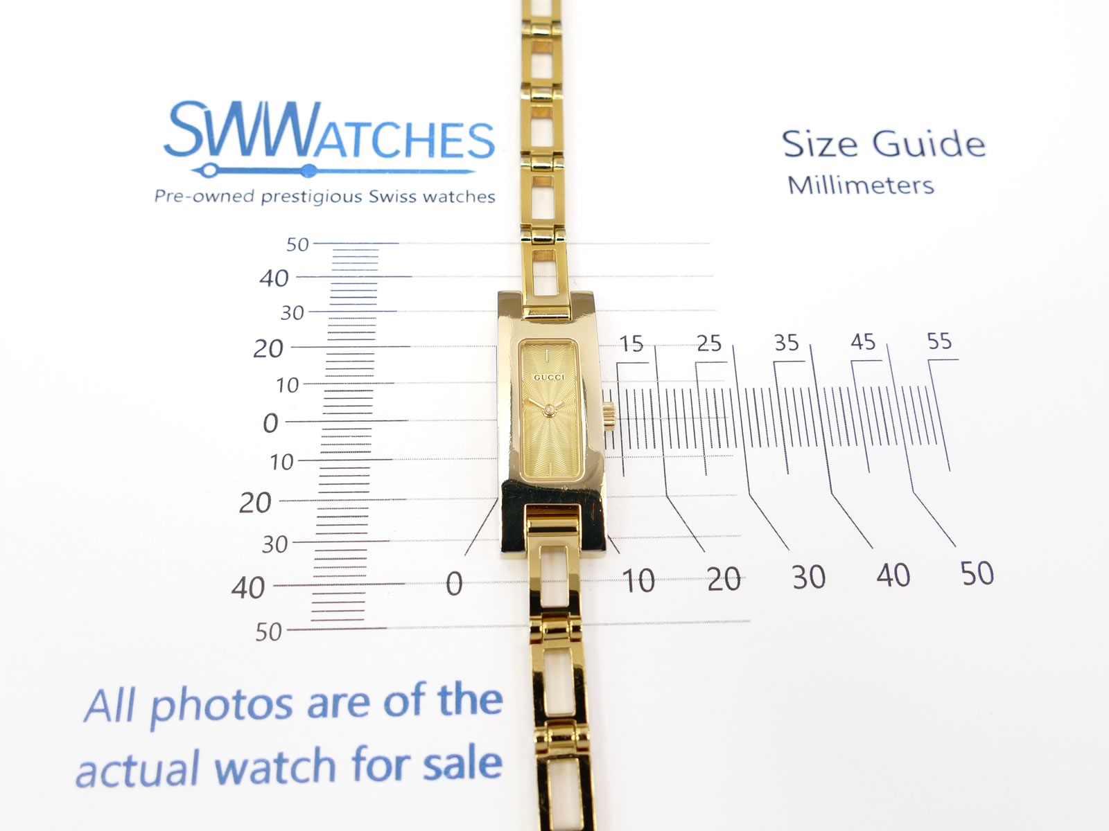 Gucci 3900L case size 12 x 34mm