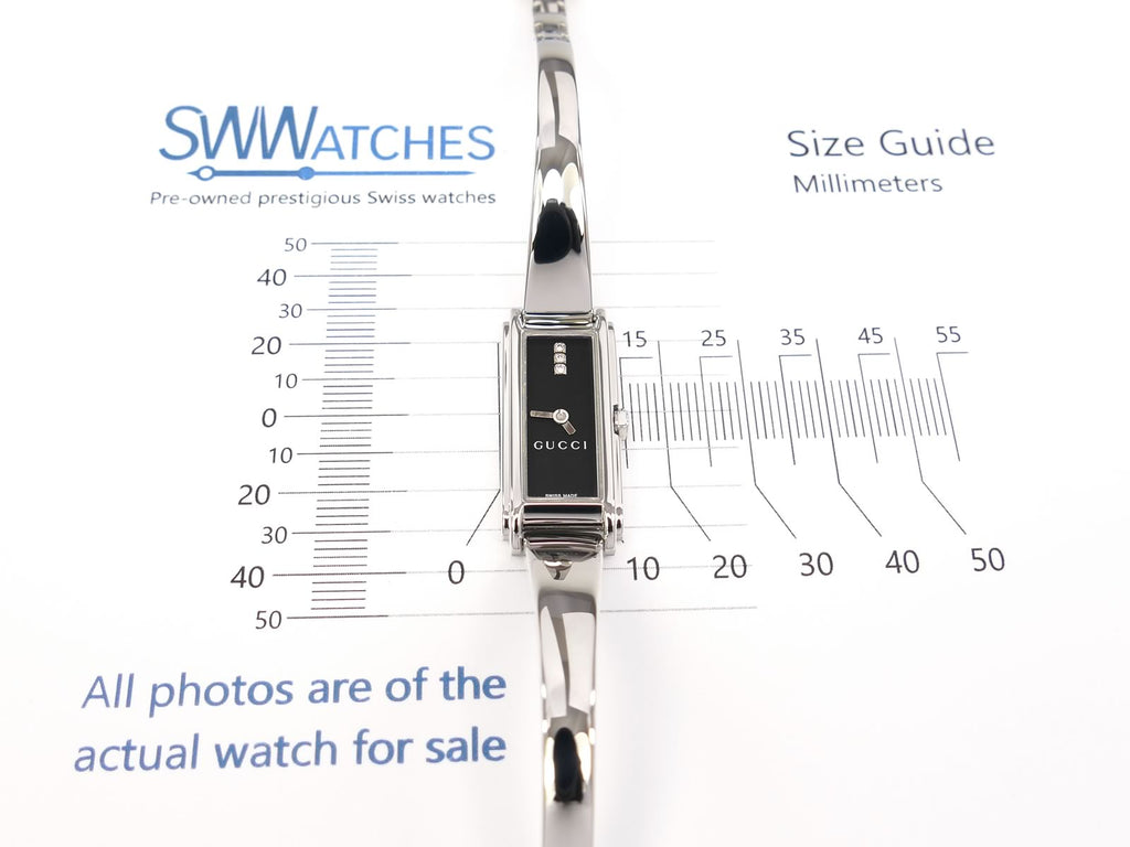 Gucci G-Line 109 case size 14 x 32mm