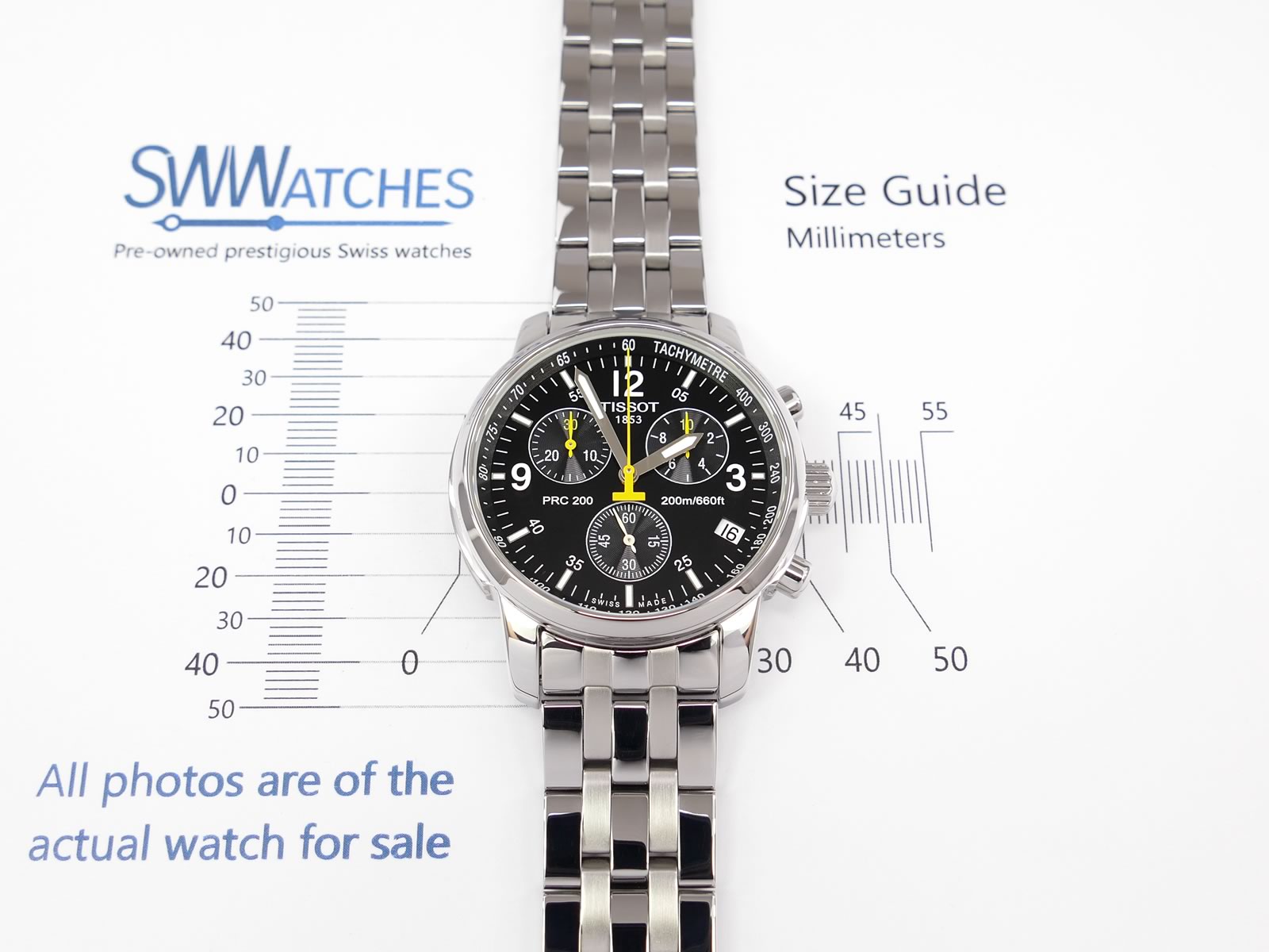 Tissot T-Sport PRC200 case size 39mm