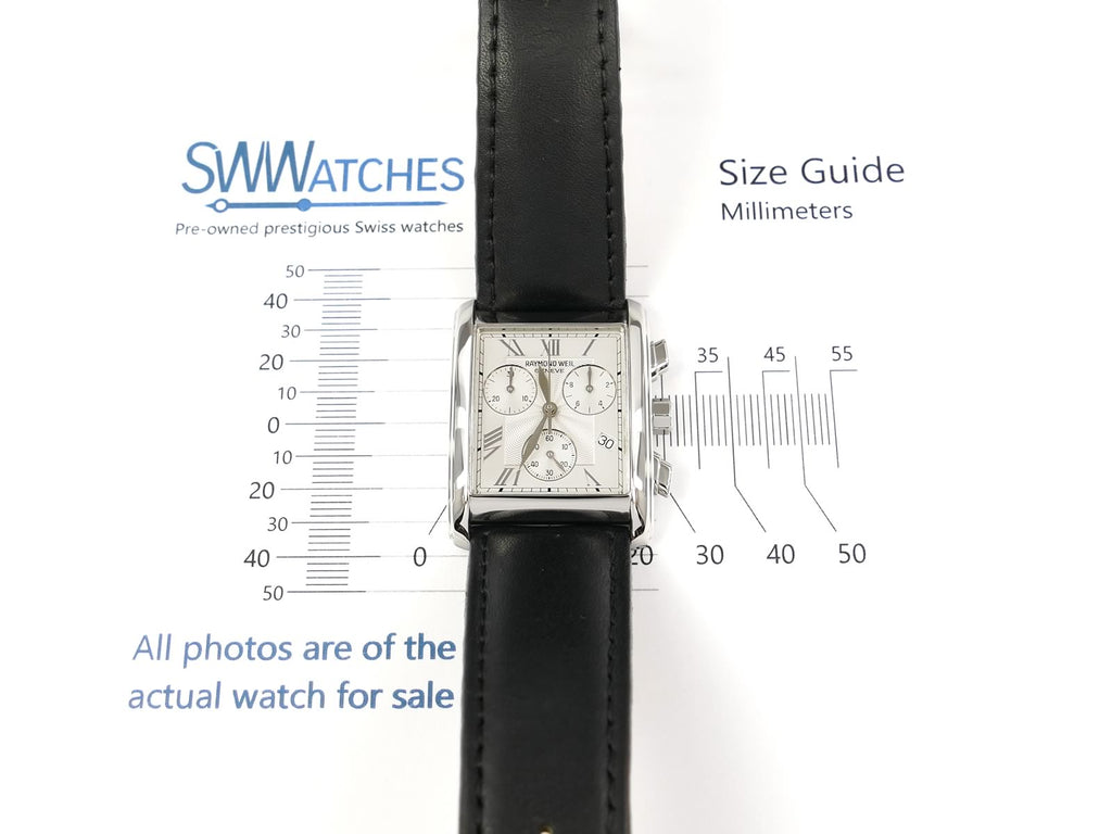 Raymond Weil Don Giovanni 4873 case size 29 x 33mm