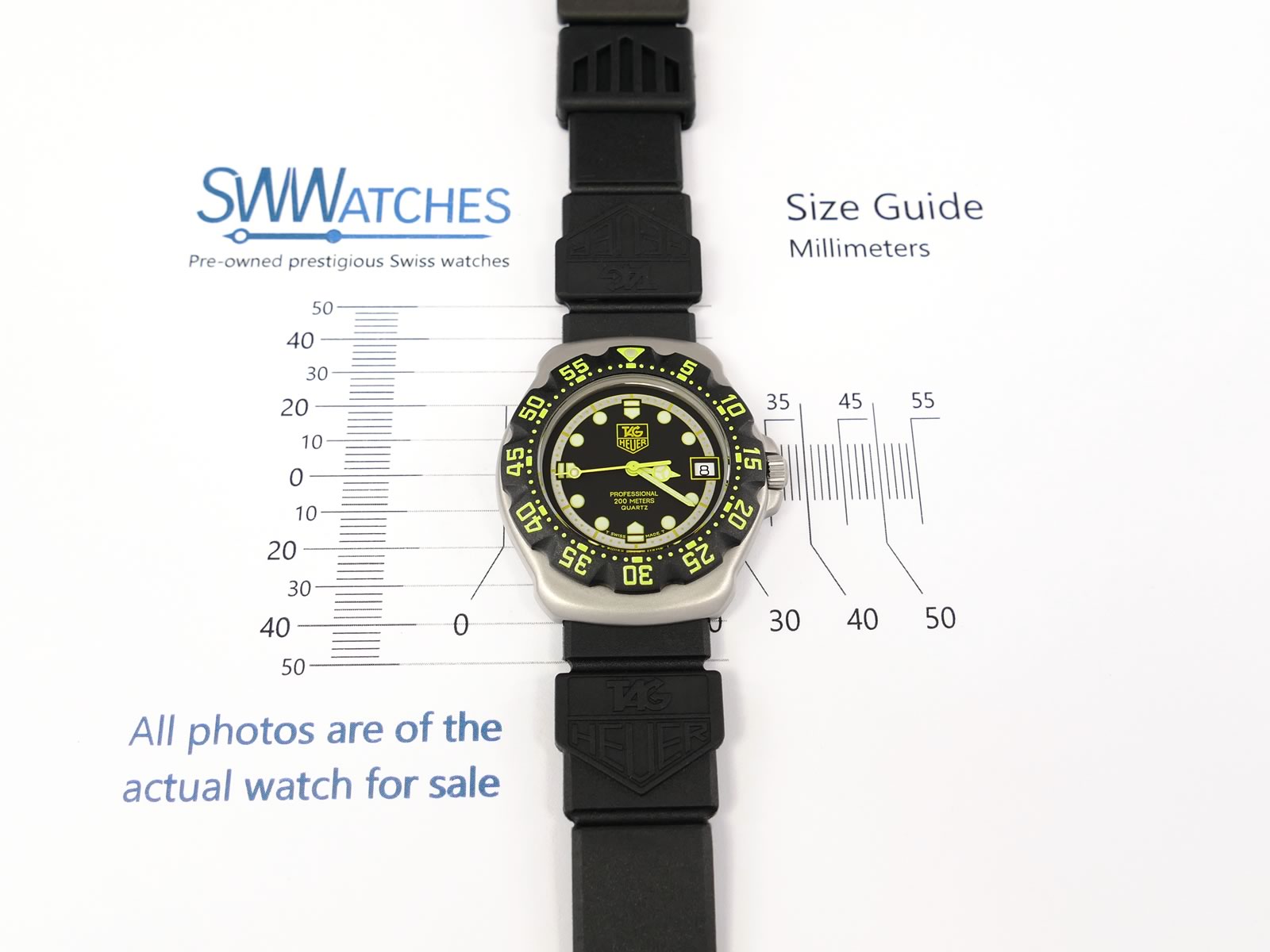 TAG HEUER 376.513 FORMULA1 ブラック イエロー 稼働 TAG Heuer Formula 1 Black & Yellow 376.513 Mid size 35mm F1