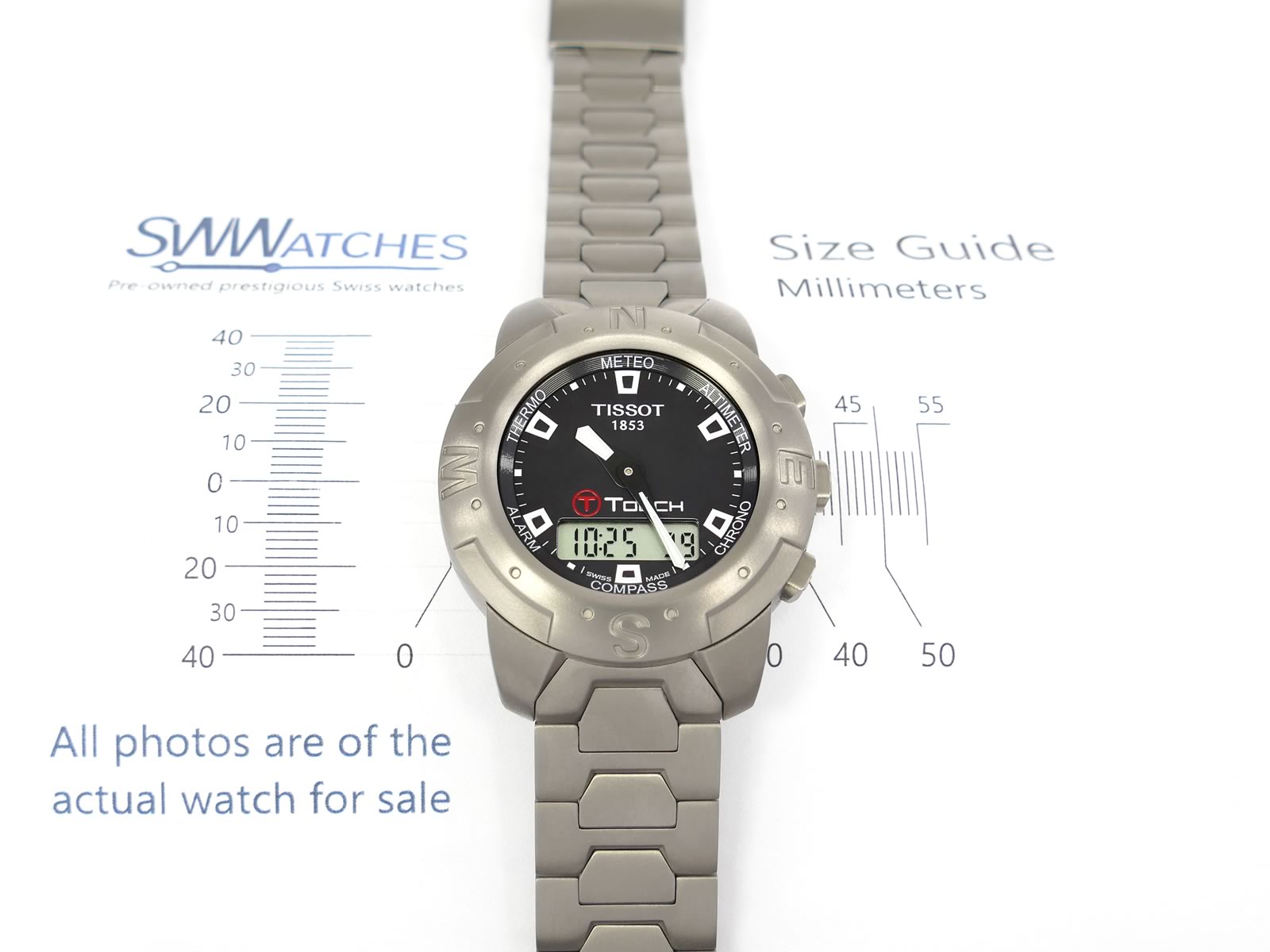 Tissot T-Touch Black Dial Titanium Z252/352 with Box / Papers