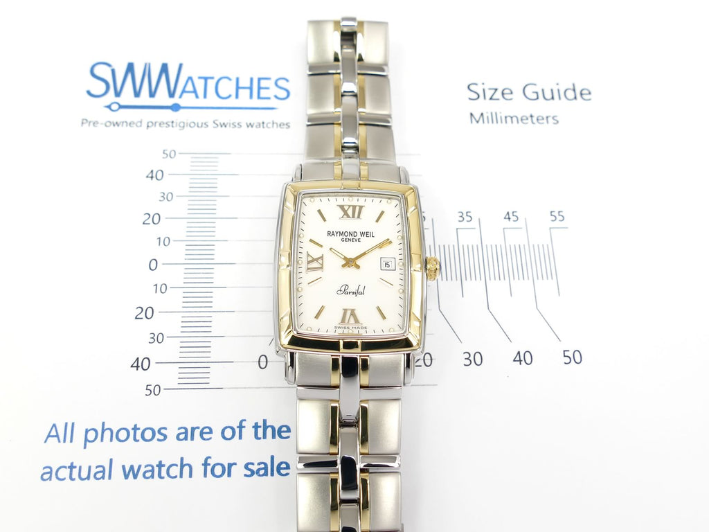 Raymond Weil Parsifal 9340 case size 28 x 44mm