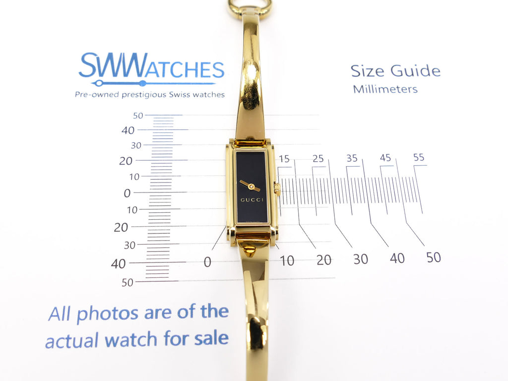 Gucci G-Line 109 case size 14 x 32mm
