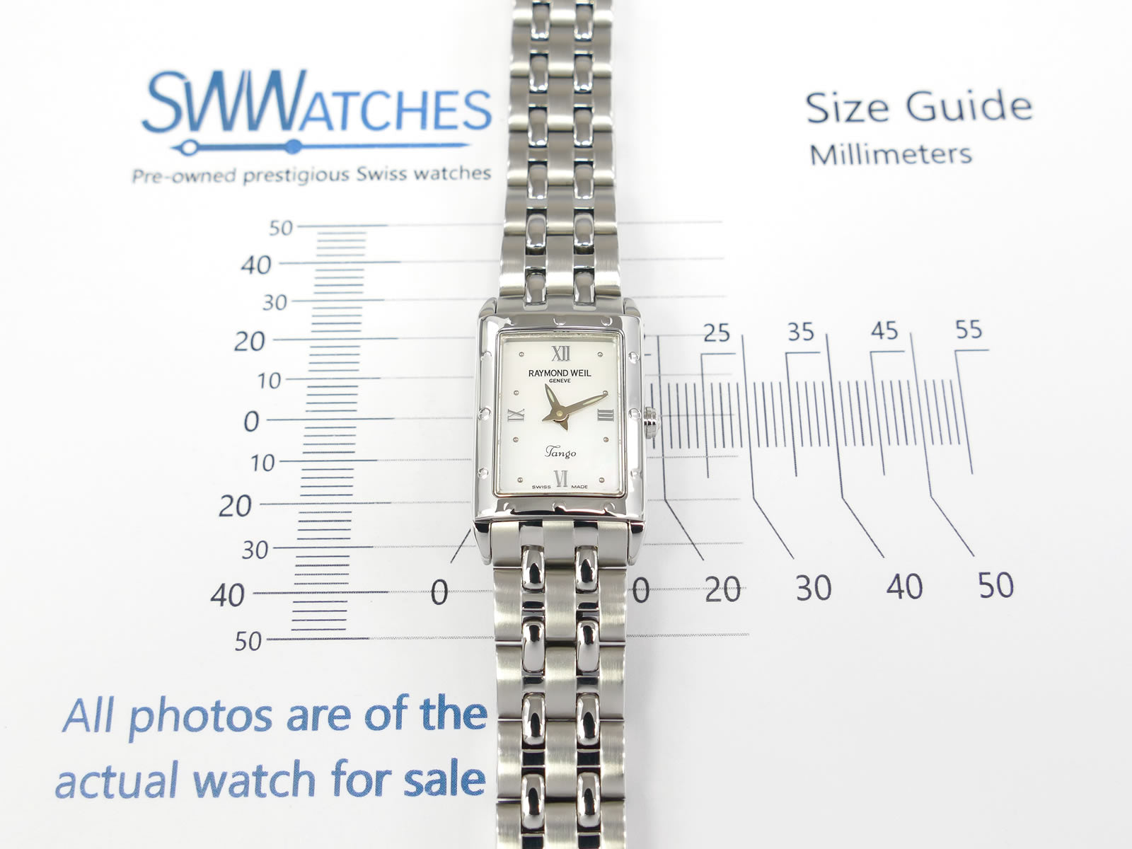 Raymond Weil Tango 5971 case size 18 x 22mm