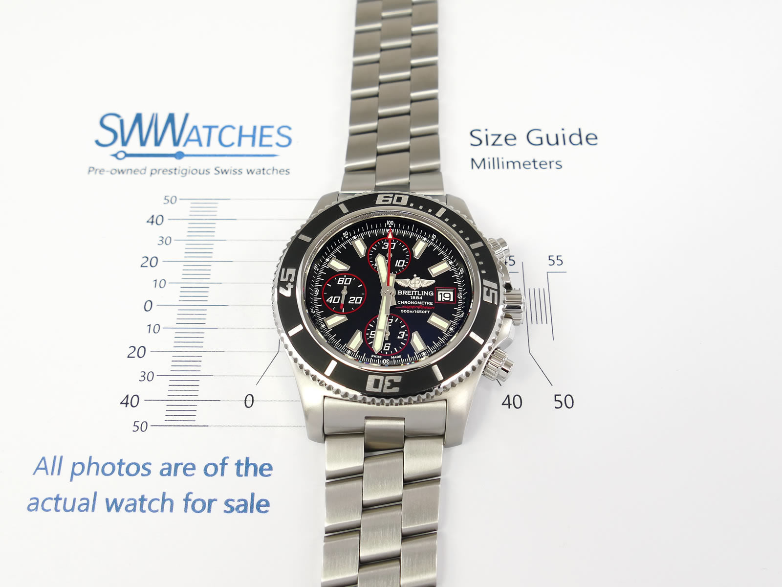 Breitling Superocean A13341 case size 44mm