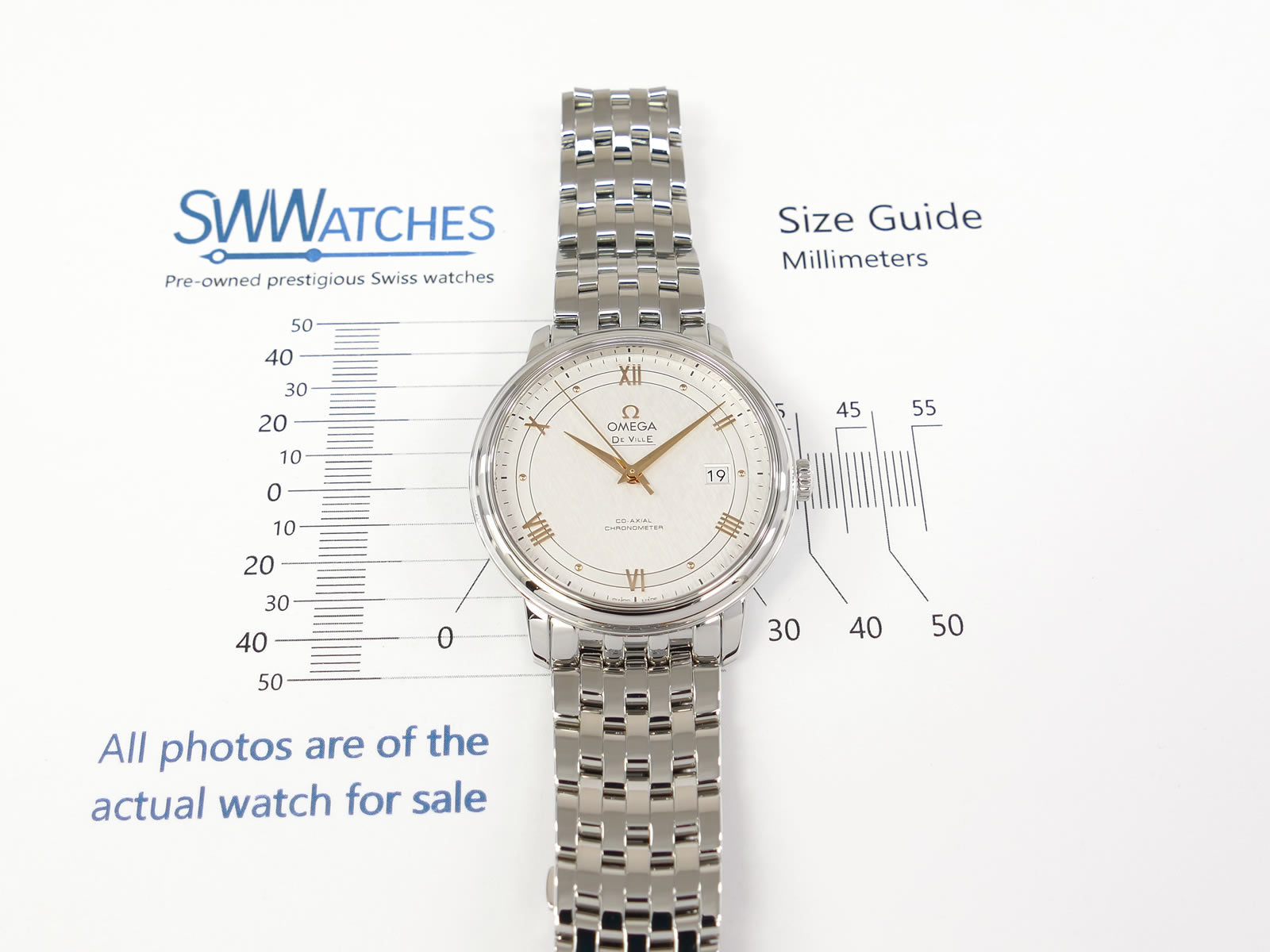 Omega De Ville 424.10.40.20.02.004 case size 39.5mm