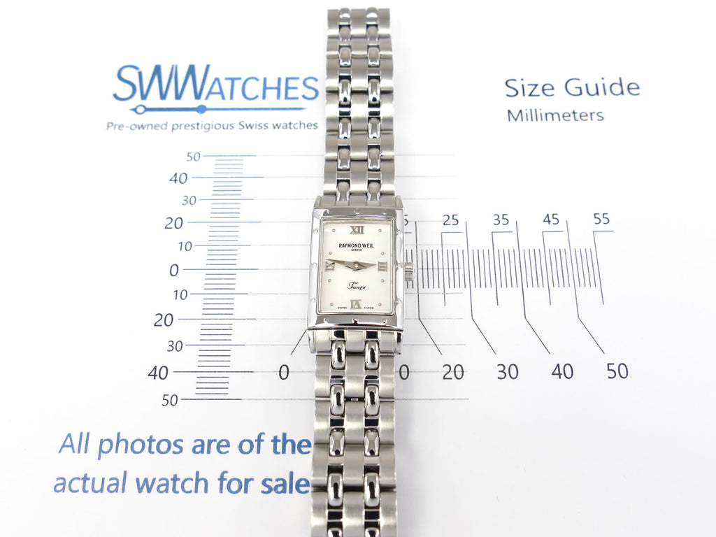 Raymond Weil Tango 5970 case size 17 x 32mm