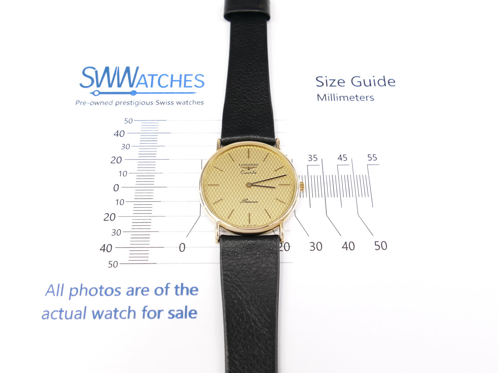 Longines Présence Men's 33mm case size 150.6799