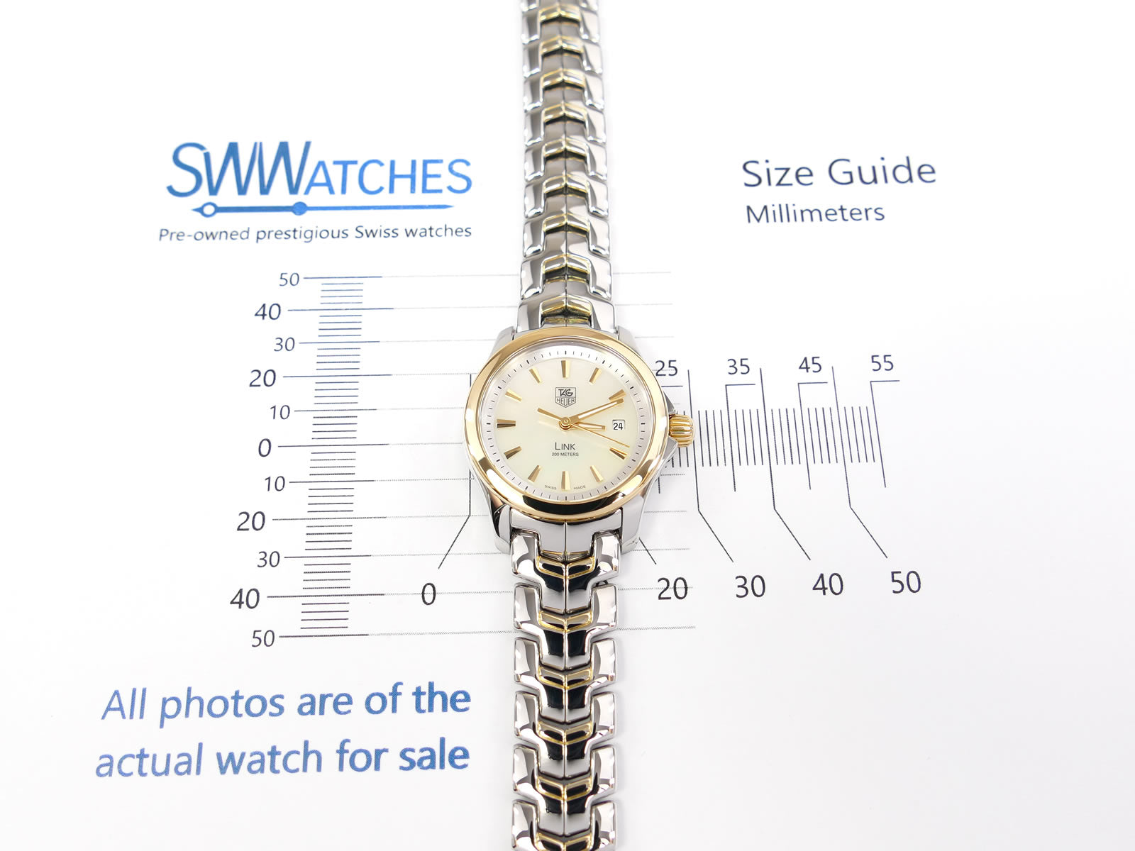 TAG Heuer Link Lady 27mm case size WJF1352