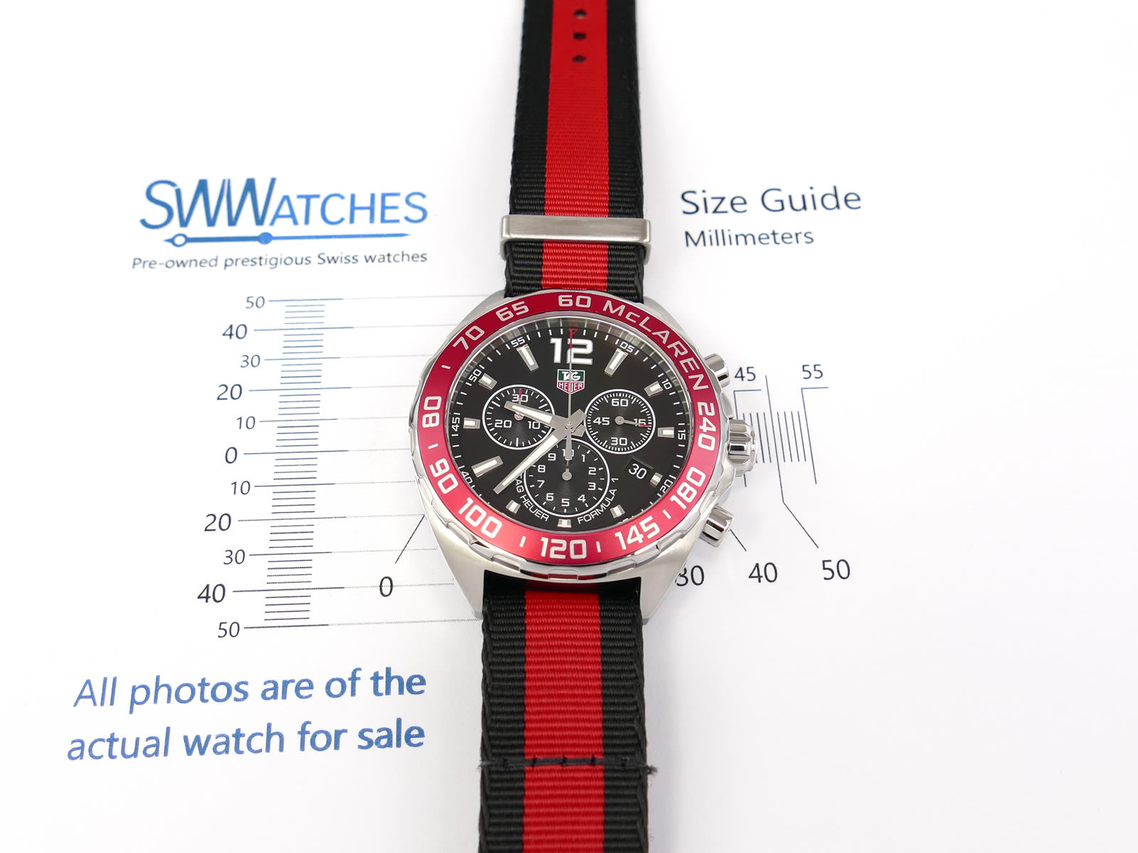 TAG Heuer Formula 1 McLaren CAZ1112 case size 42mm