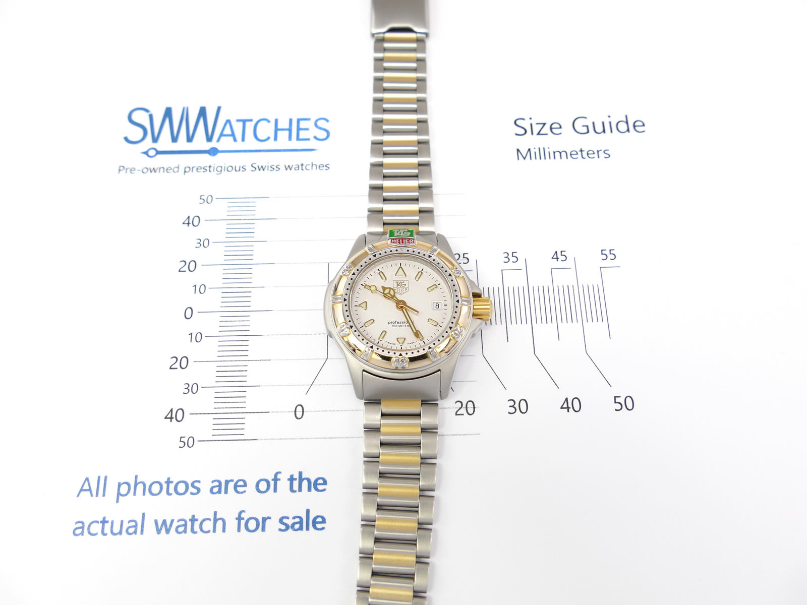 TAG Heuer 4000 Professional WF1420-0 Ladies 28mm case size