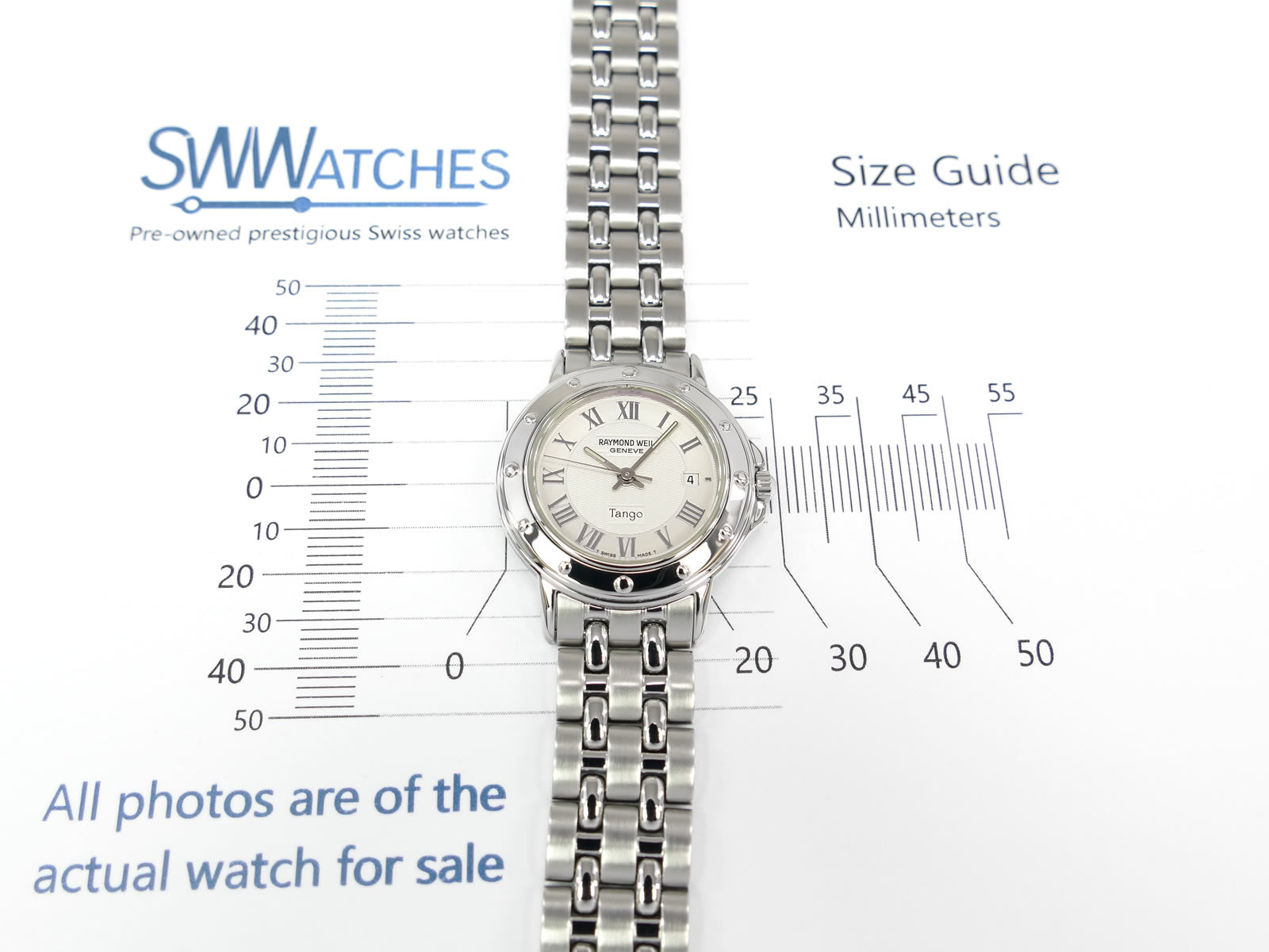 Raymond Weil Tango 5360 case size 27mm