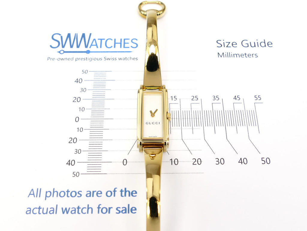 Gucci G-Line 109 case size 14 x 32mm