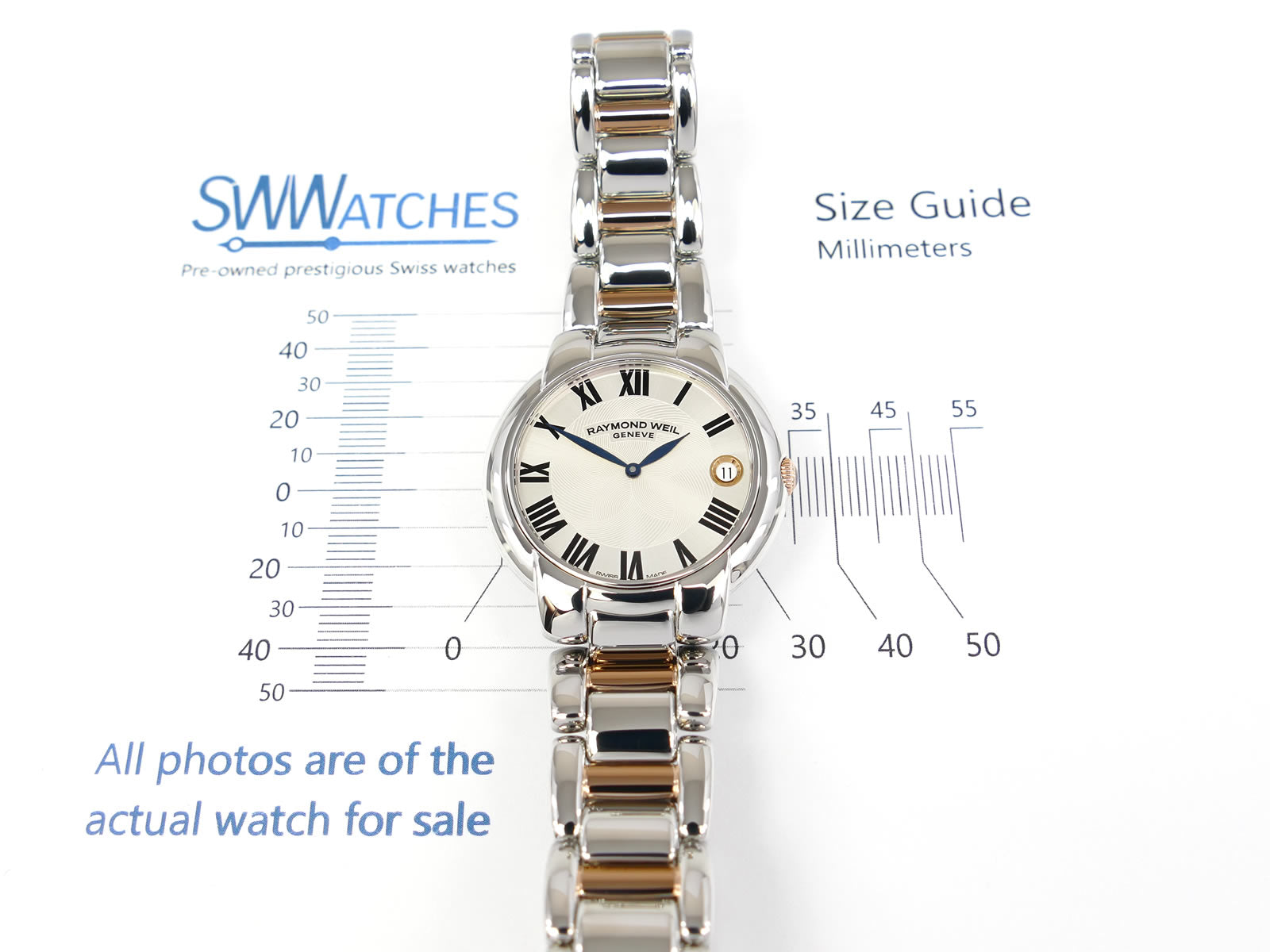 Raymond Weil Jasmine 5235 case size 35mm