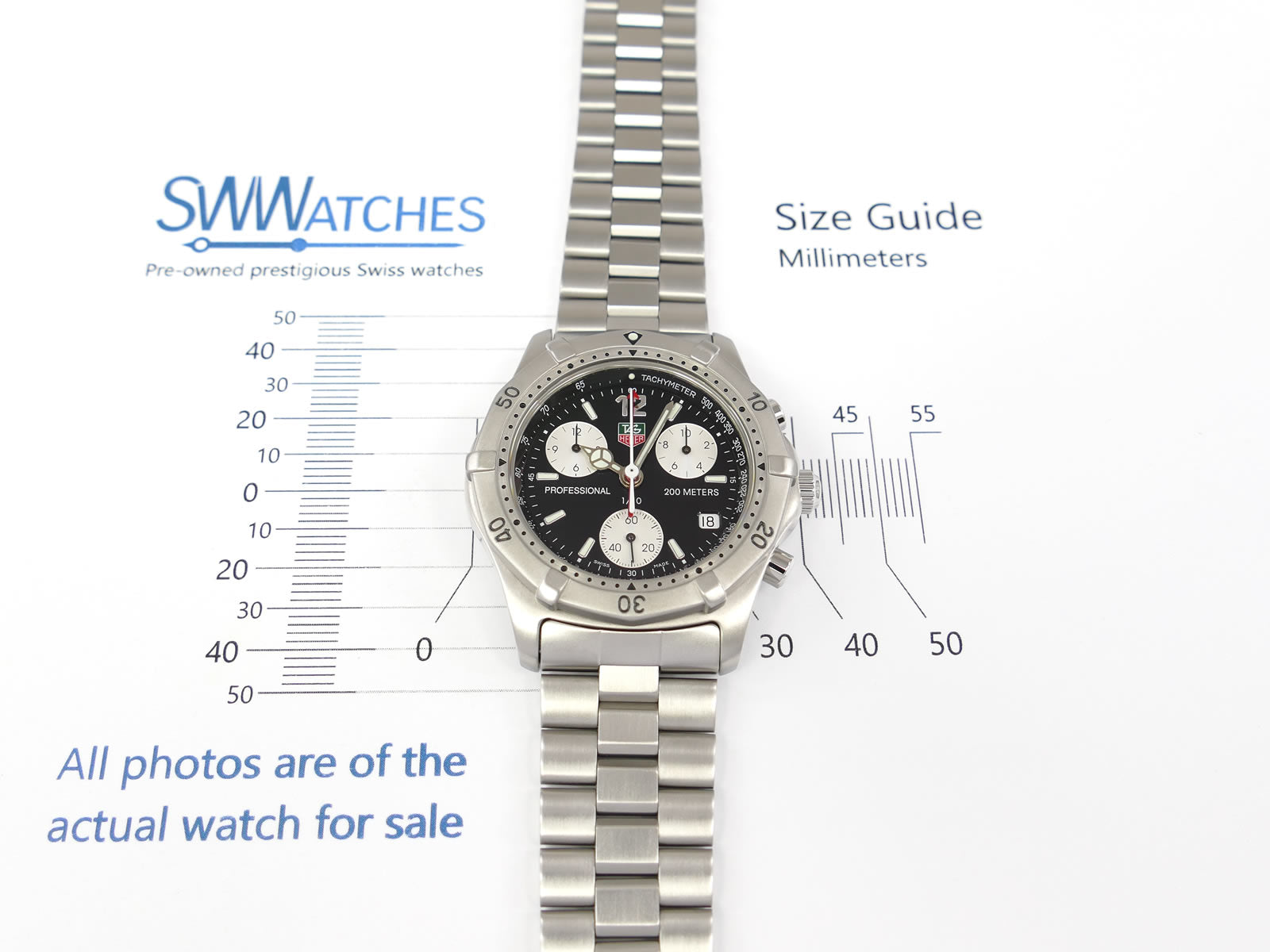 TAG Heuer 2000 Chronograph case size 38mm CK1110-0