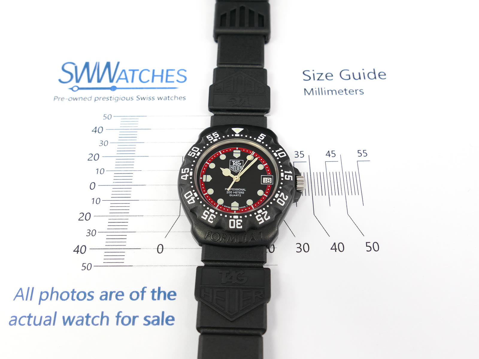 TAG Heuer Formula 1 Black & Red Dial 383.513/1 Mid size 35mm case size
