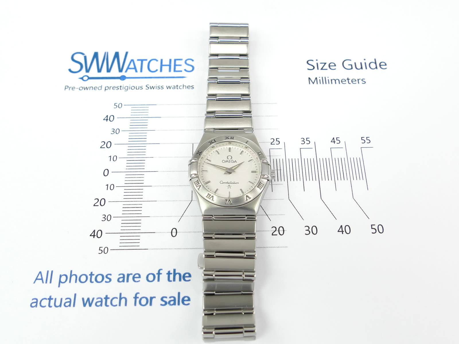 Omega Constellation Silver 1572.30.00 case size 25mm