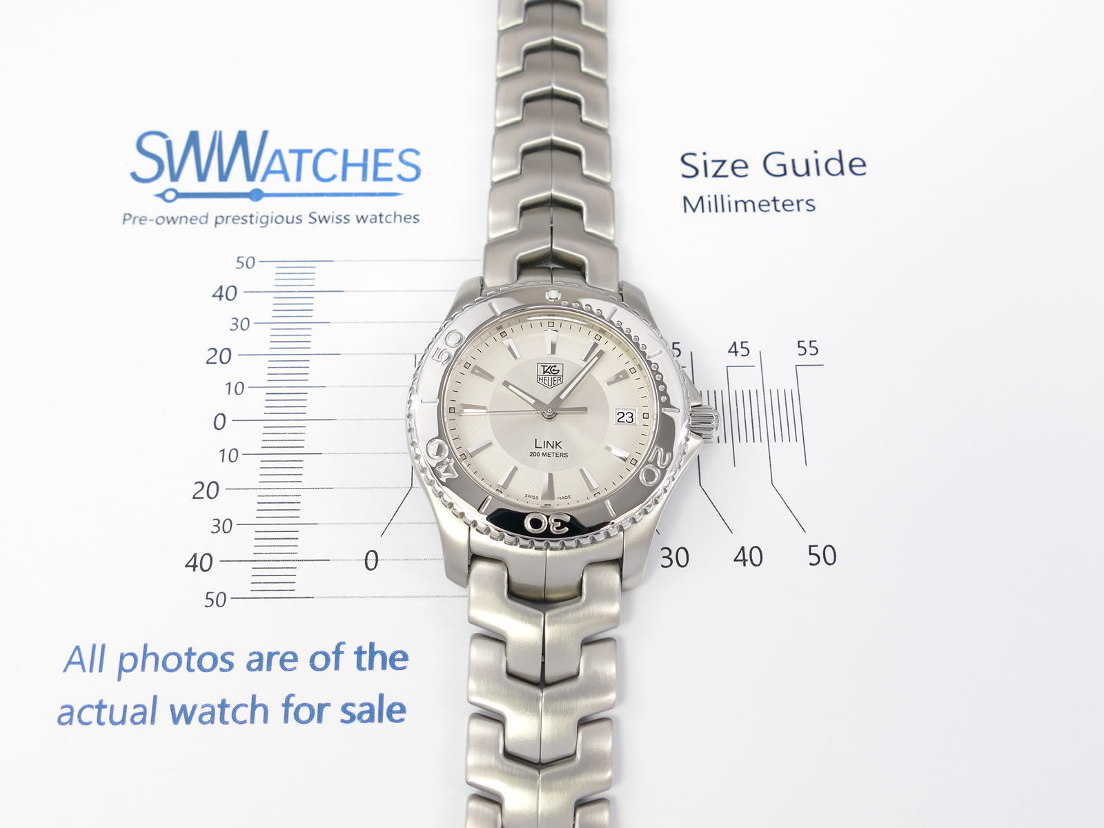 TAG Heuer Link WJ1111.BA0570 Full Size 39mm case size