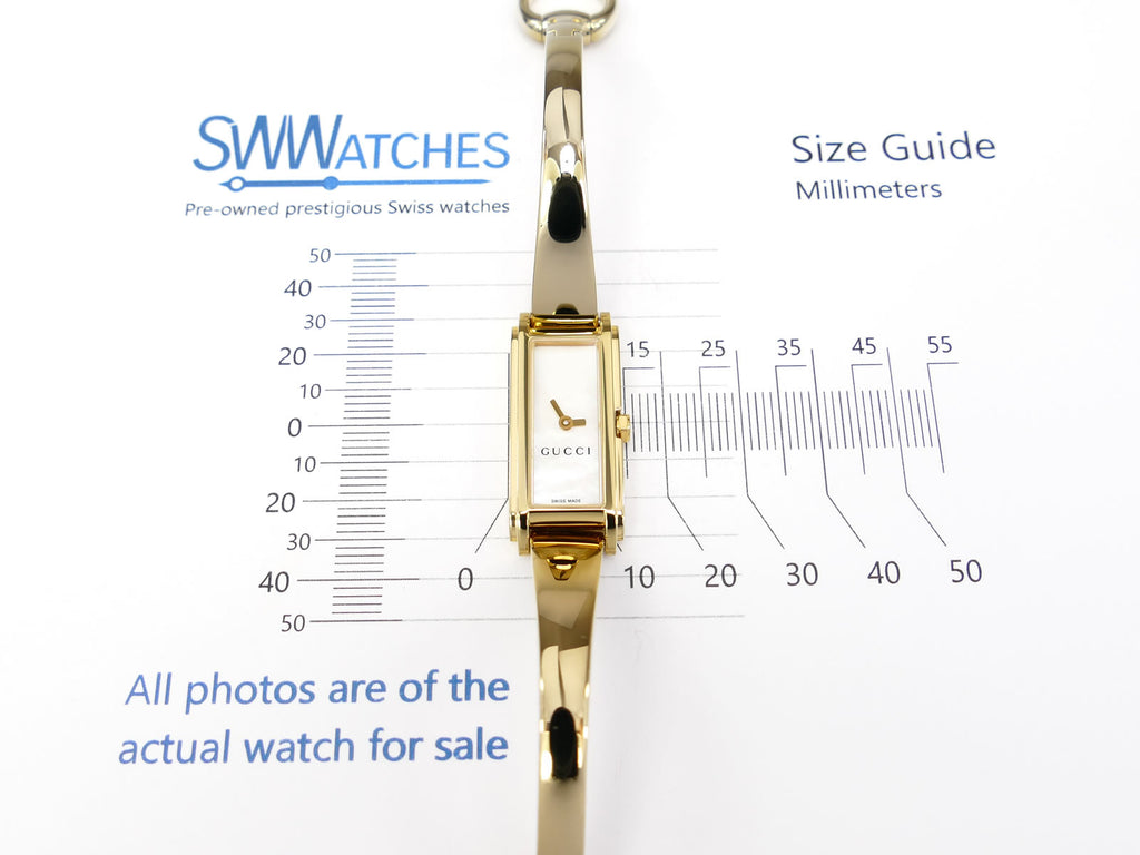 Gucci G-Line 109 case size 14 x 32mm