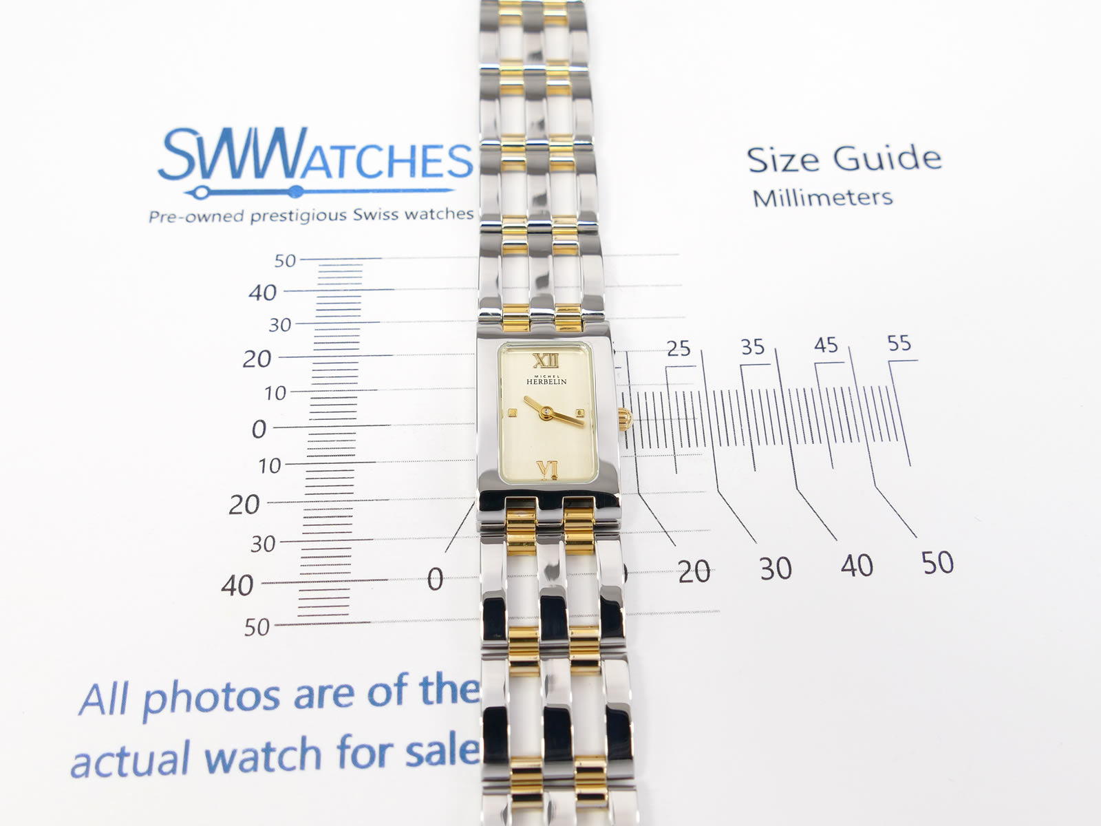 Michel Herbelin Newport case size 17 x 28mm
