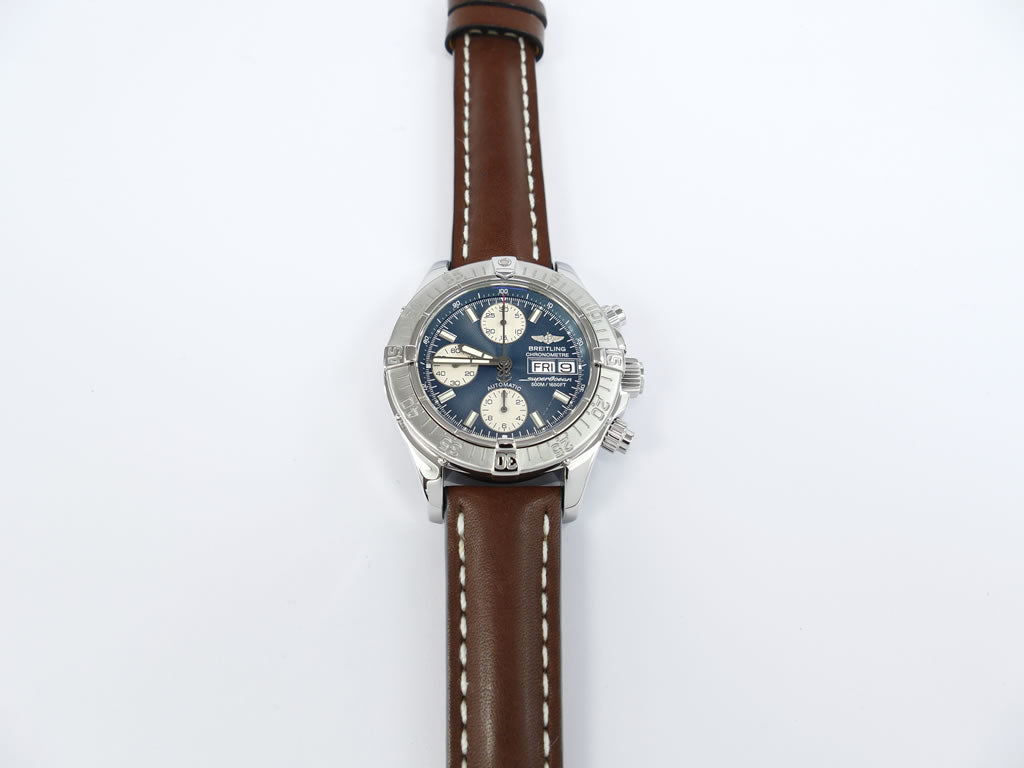 Breitling Superocean A13340 rotating stainless steel bezel
