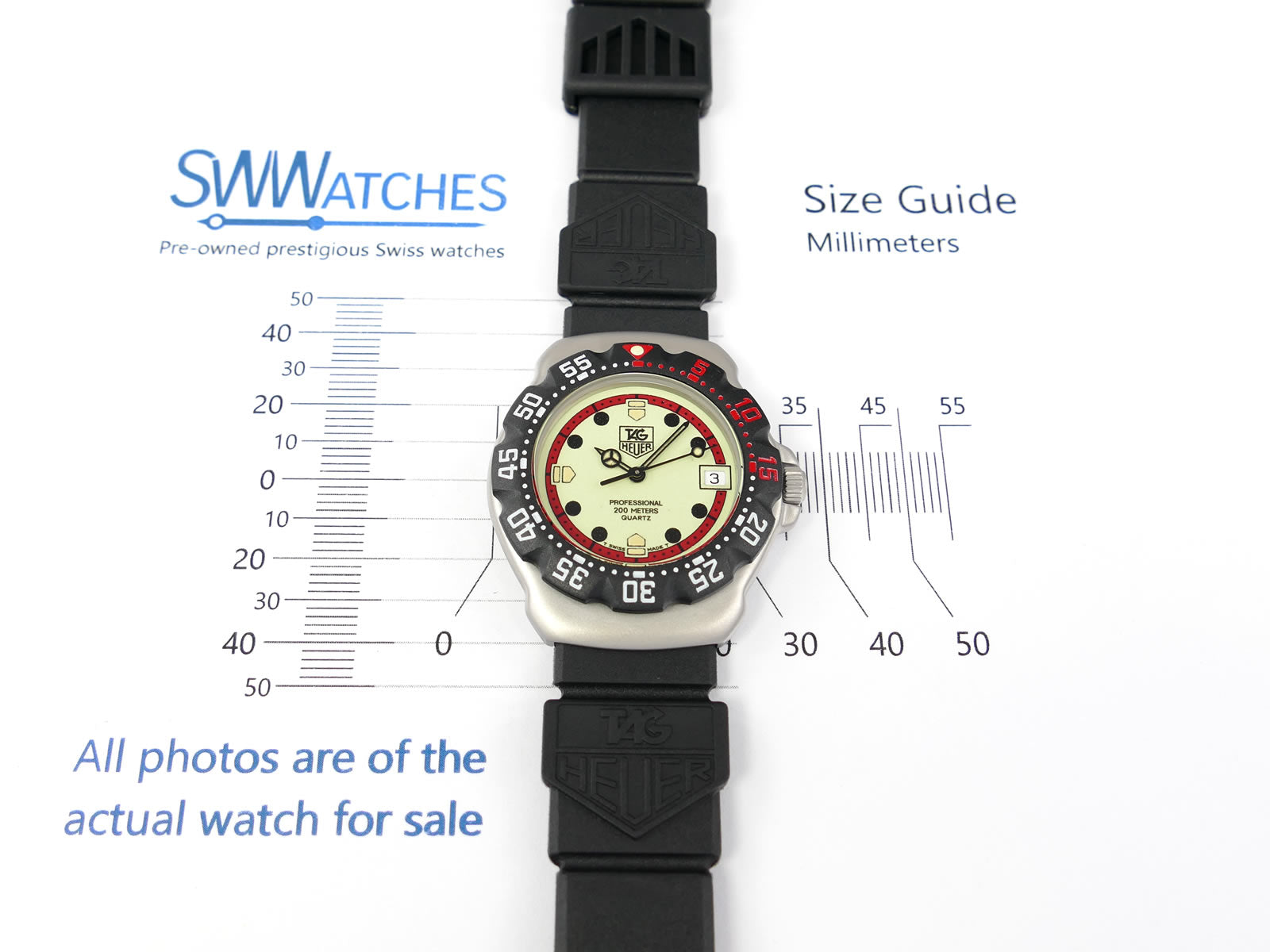 TAG Heuer Formula 1 Luminous Dial WA1211 Red Mid size 35mm