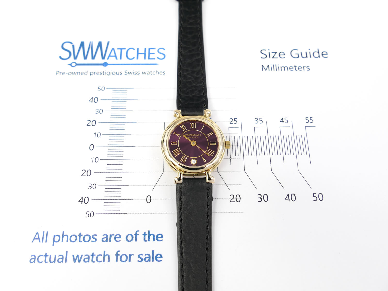 Raymond Weil Traditional 9936-2 case size 24mm