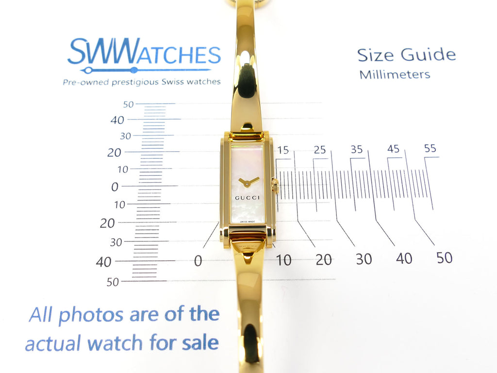 Gucci G-Line 109 case size 14 x 32mm