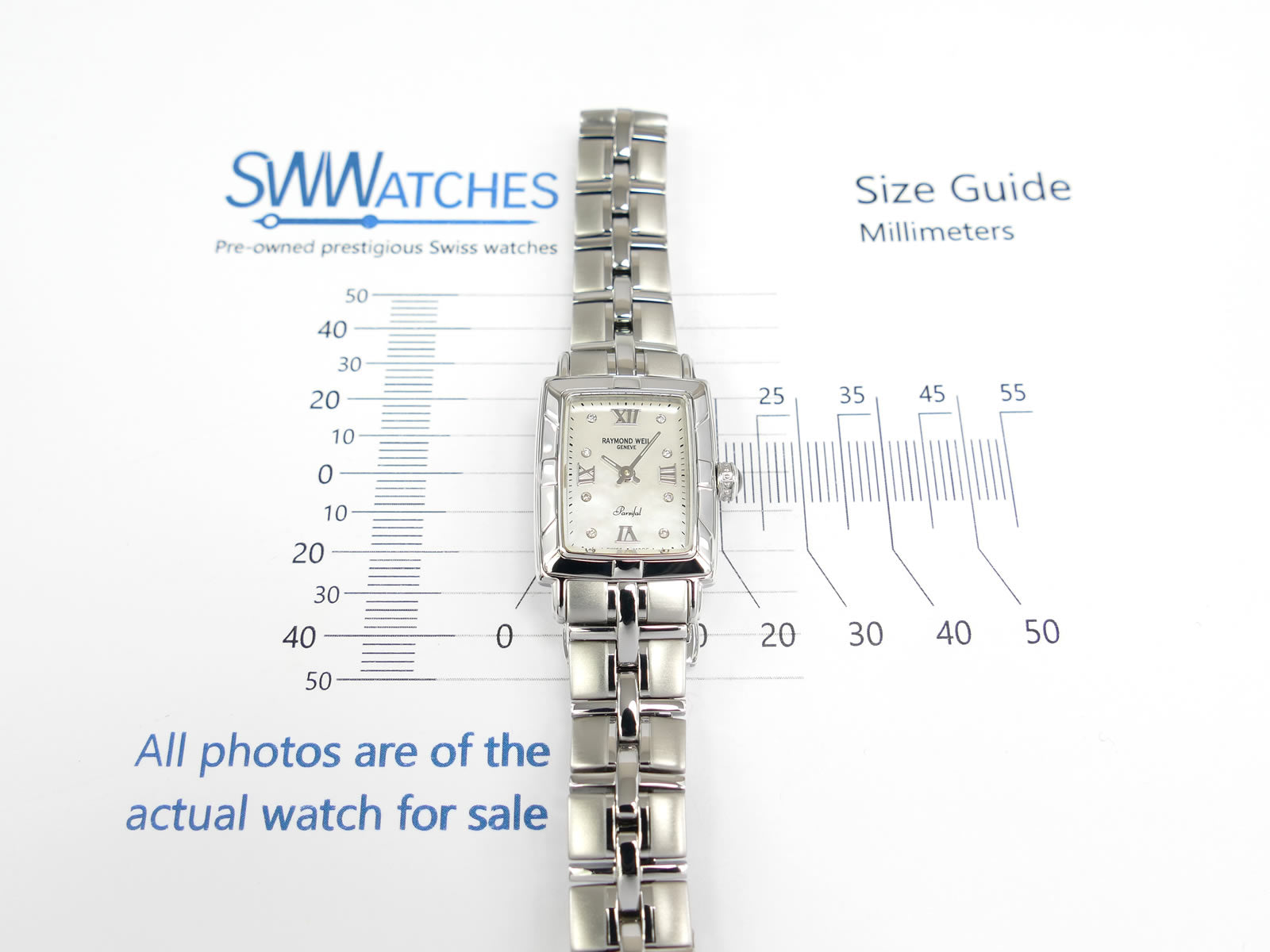 Raymond Weil Parsifal 9741 case size 20 x 25mm