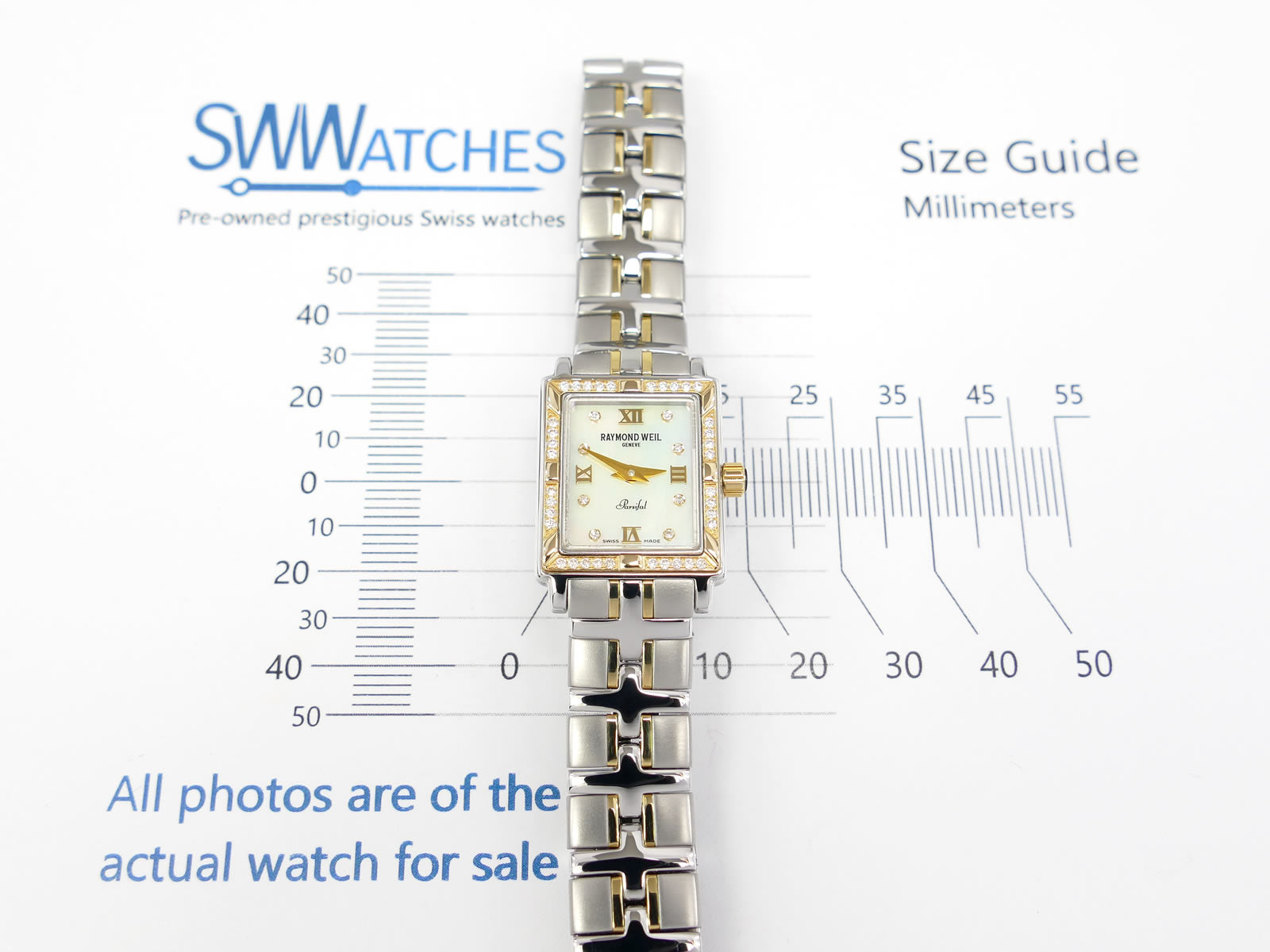 Raymond Weil Parsifal 9630 case size 19 x 22mm