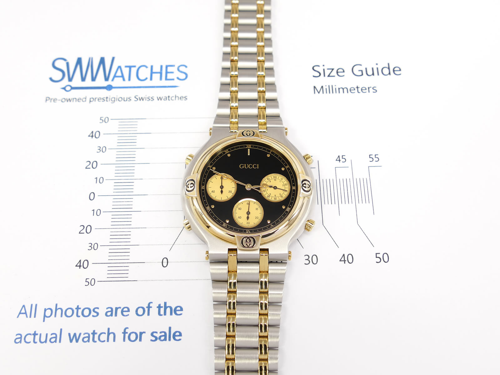 Gucci 9400 case size 38mm