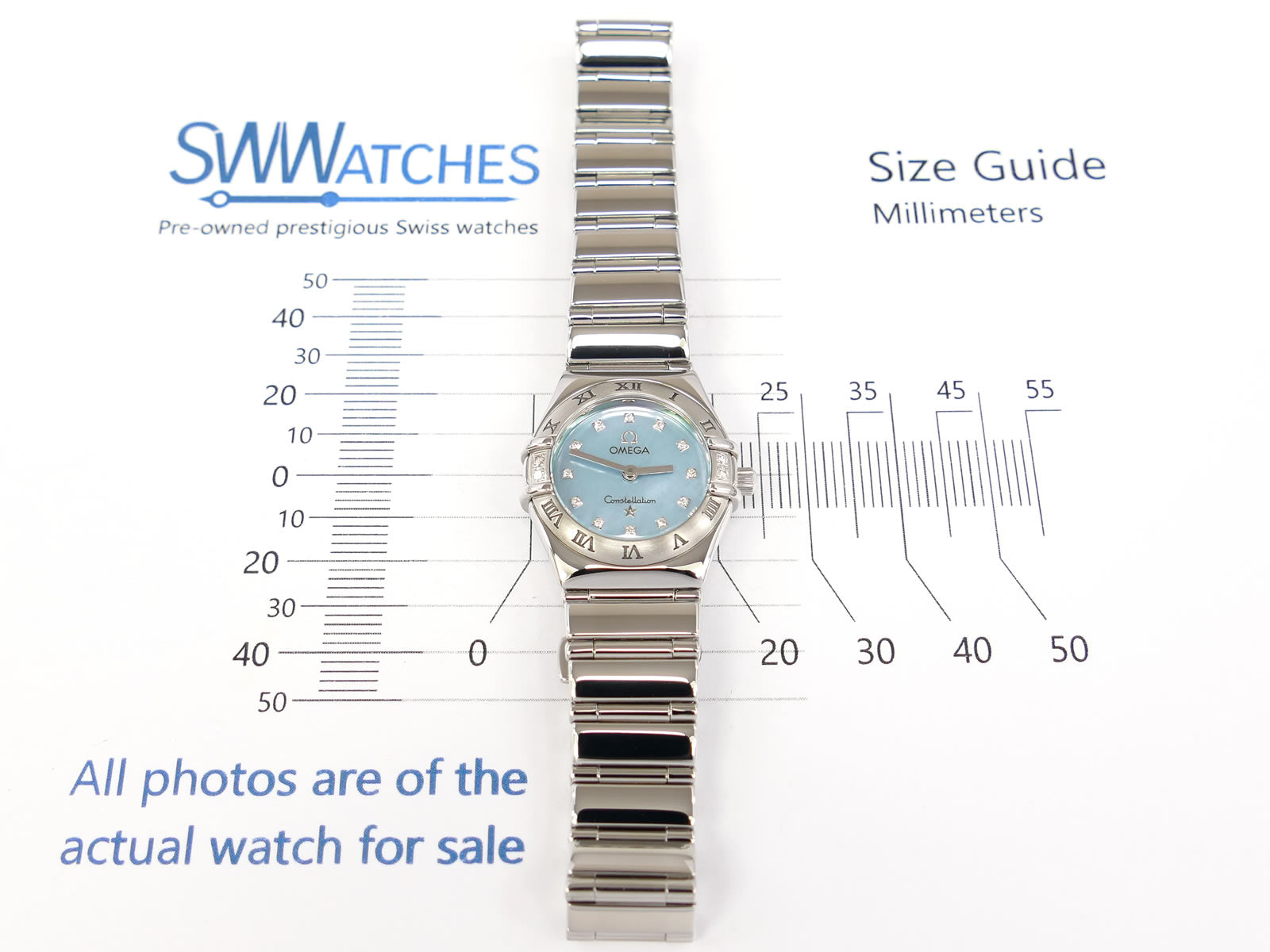 Omega Constellation 1566.86.00 case size 22.5mm