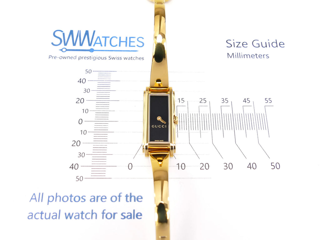 Gucci G-Line 109 case size 14 x 32mm
