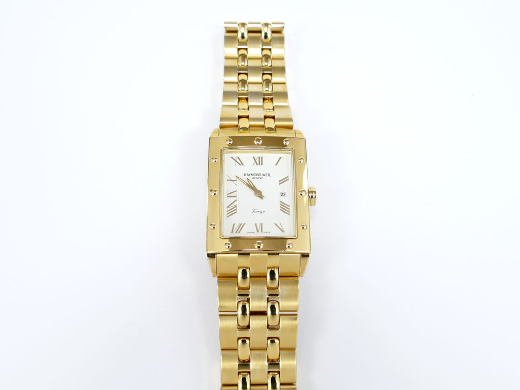 Raymond Weil Collection Tango 18k Gold Plated 5381-P-00308 White Dial with Date