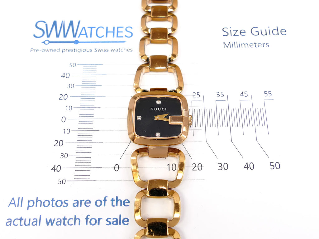 Gucci G 125.5 case size 23 x 23mm
